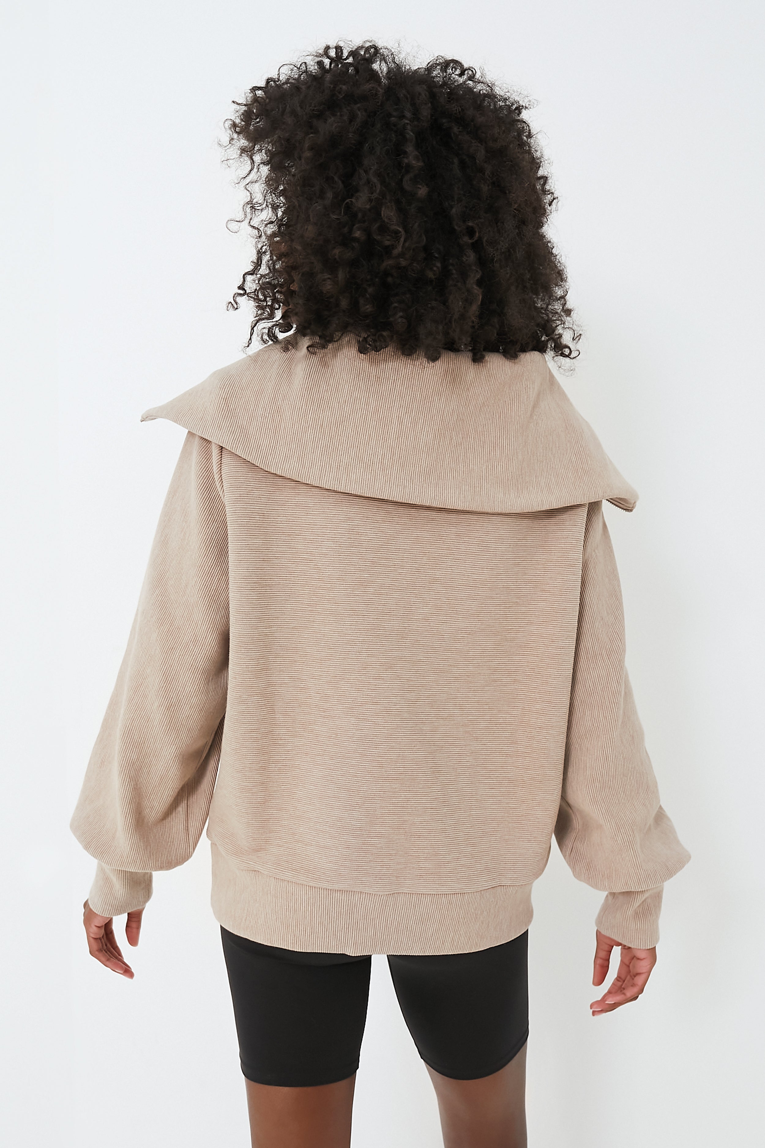 Taupe Marl Vine Half Zip-Beilave
