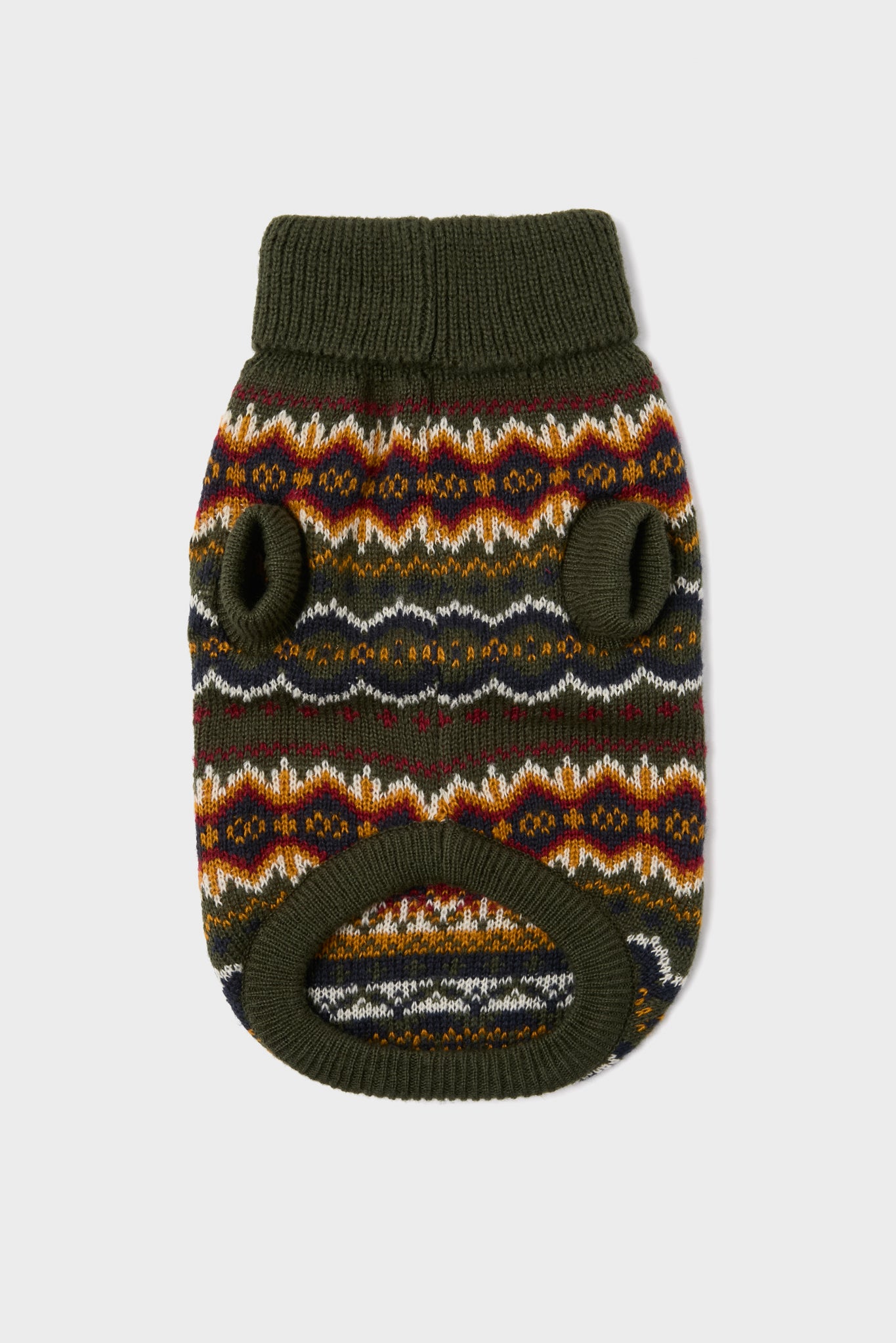 Olive Case Fair Isle Dog Set-Beilave