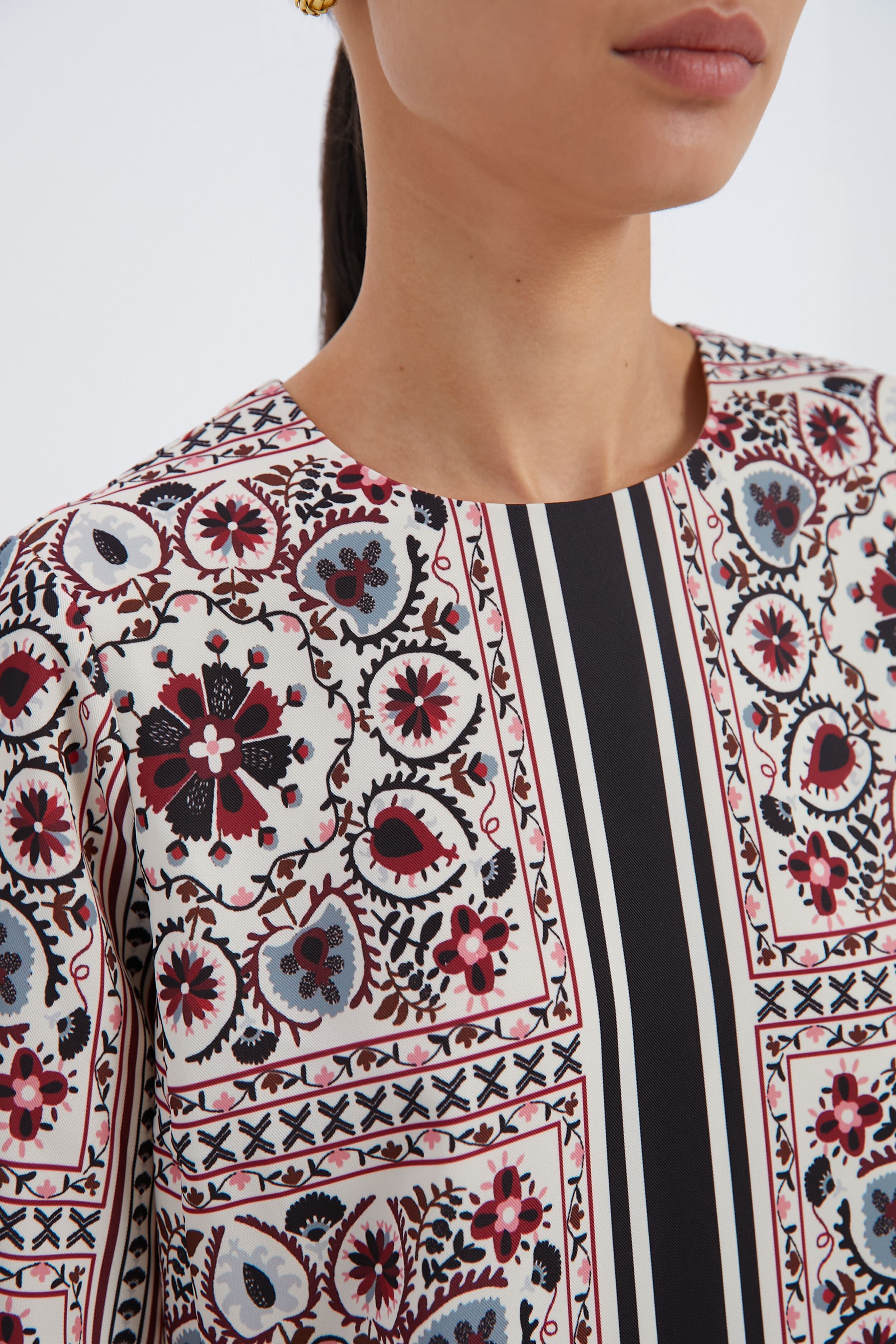 Patchwork Floral Mini Jamie Dress-Beilave