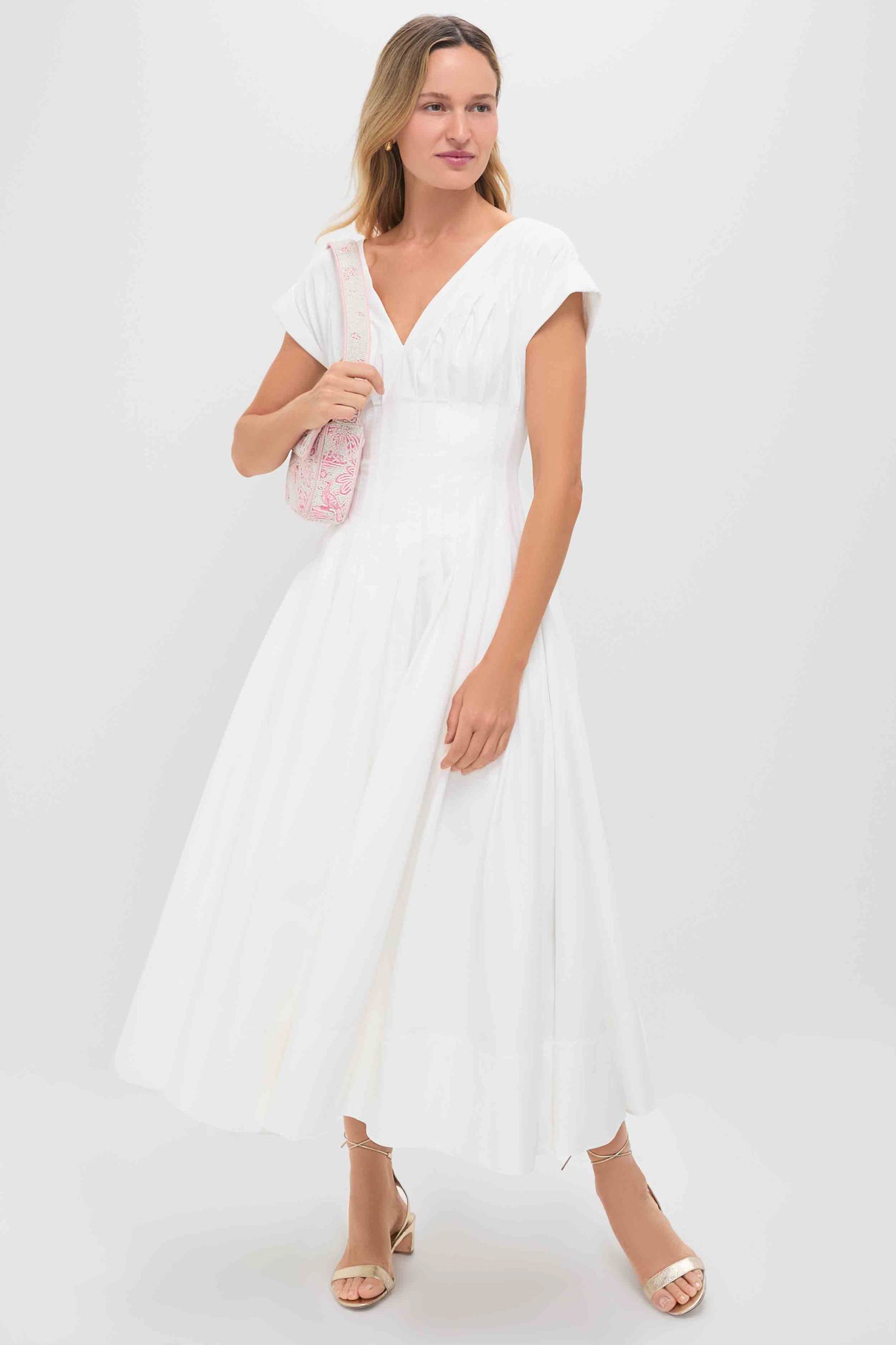 Cherry Blossom Toile Tommy Beaded Bag-Beilave