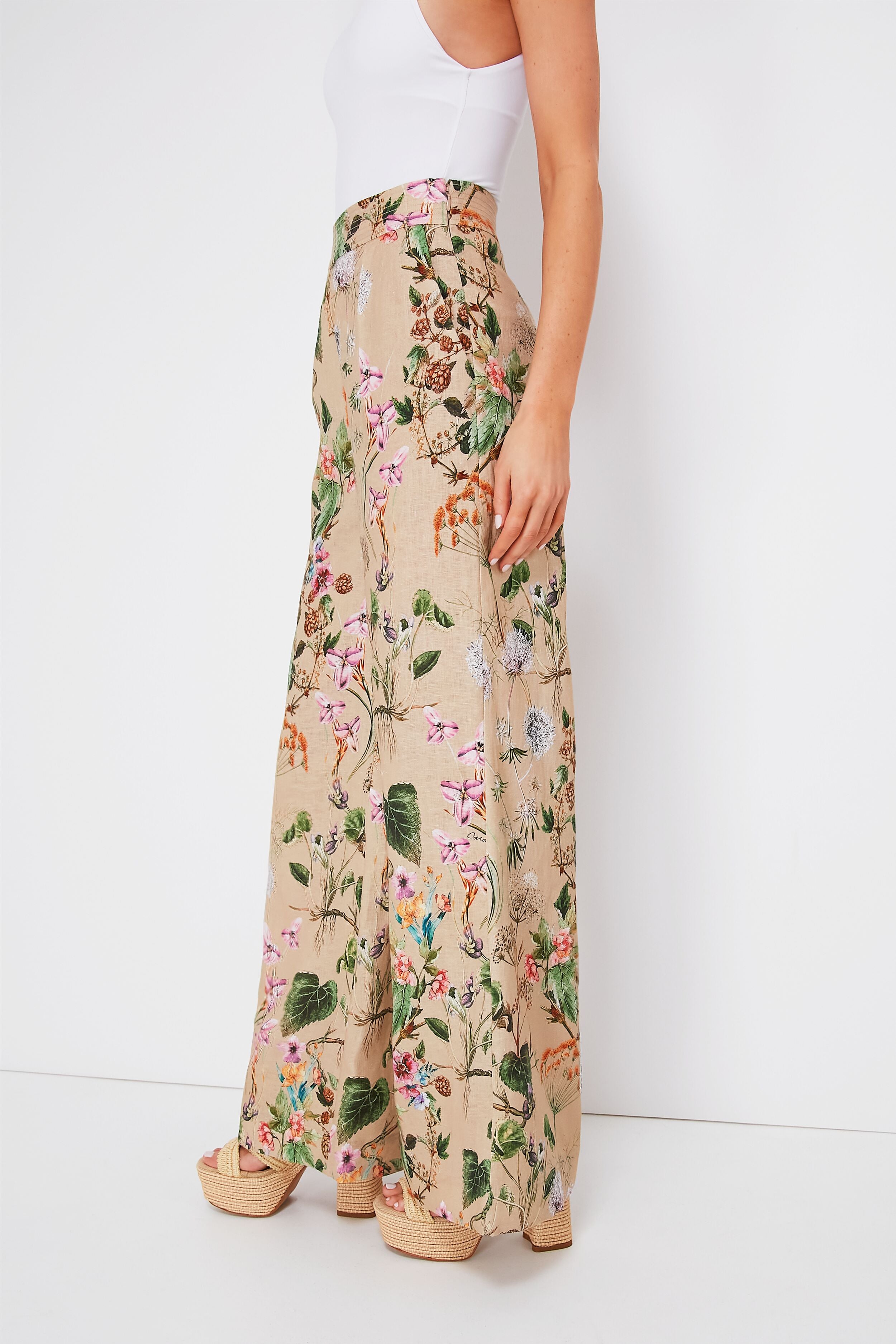 Whimsical Khaki Josephine Pant-Beilave