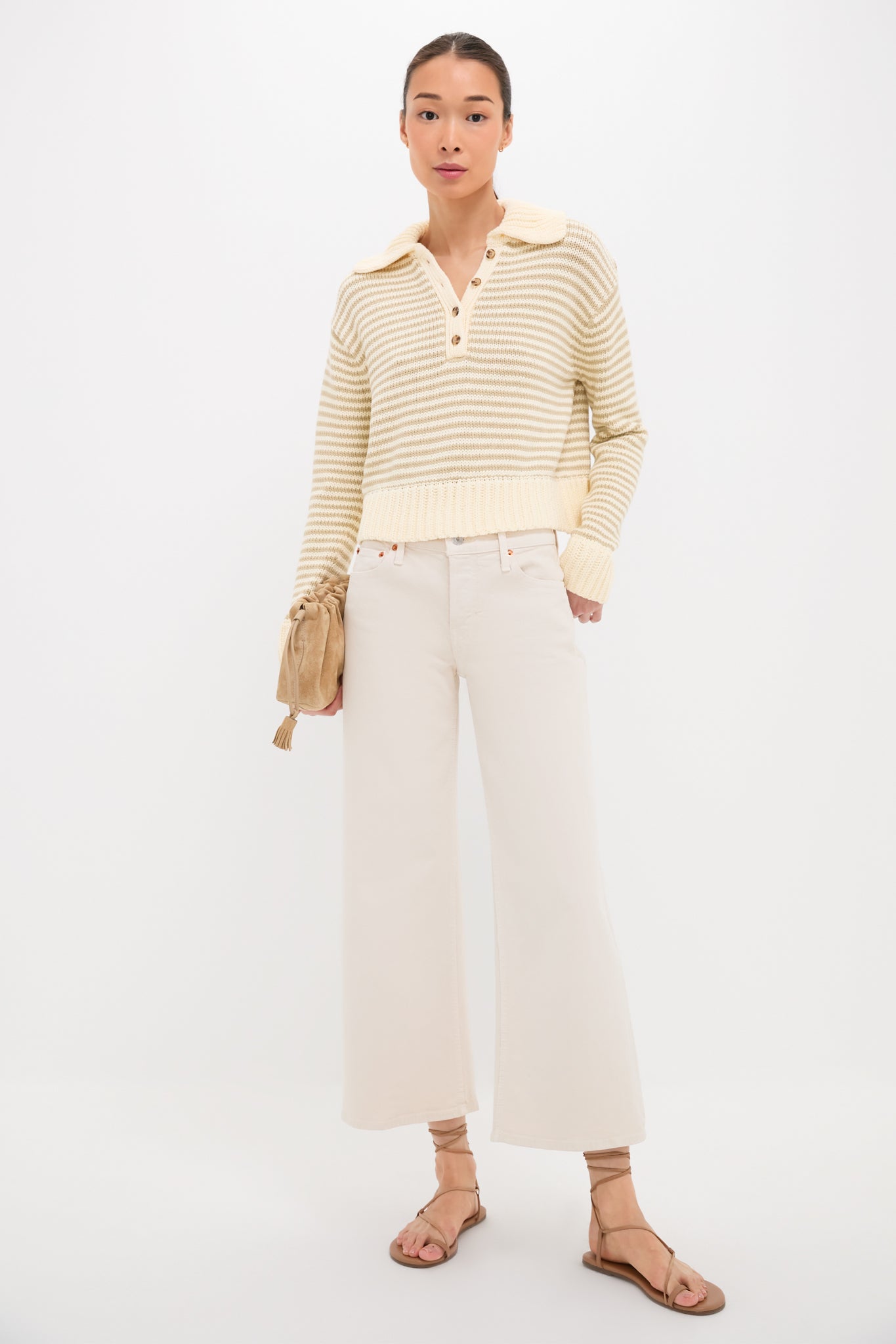 Striped Doro Henley Sweater-Beilave