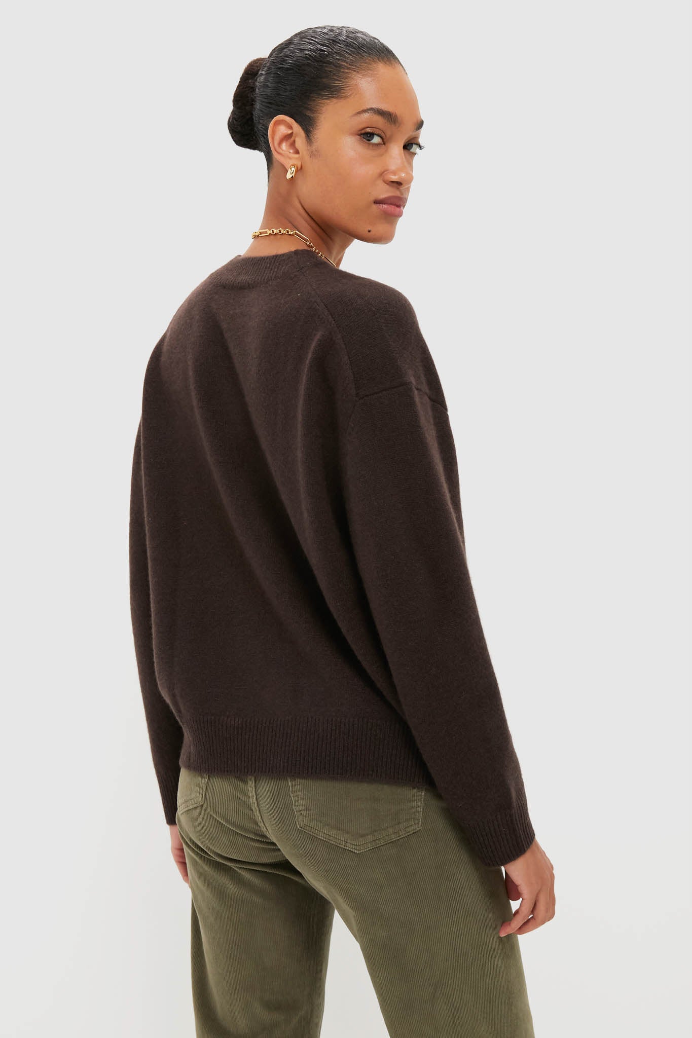 Deep Brown Lee Crew Sweater-Beilave