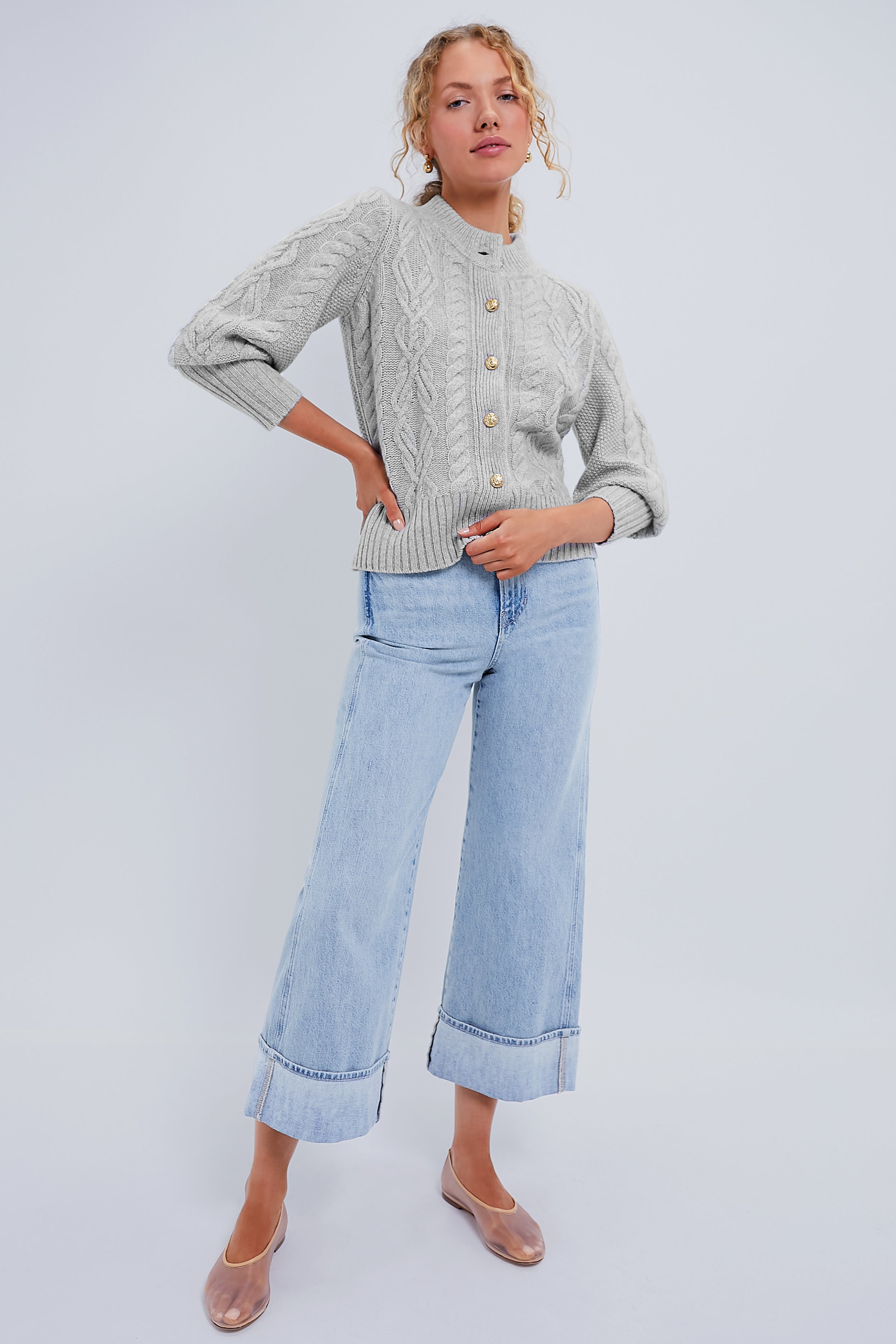 Gray Cashmere Colette Cardigan-Beilave