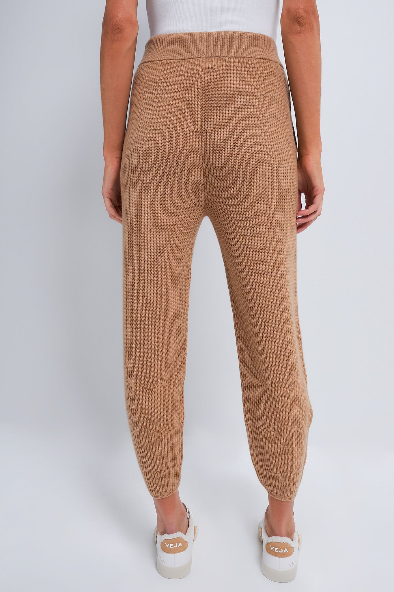 Camel Melange Cashmere Wool Blend Jogger-Beilave