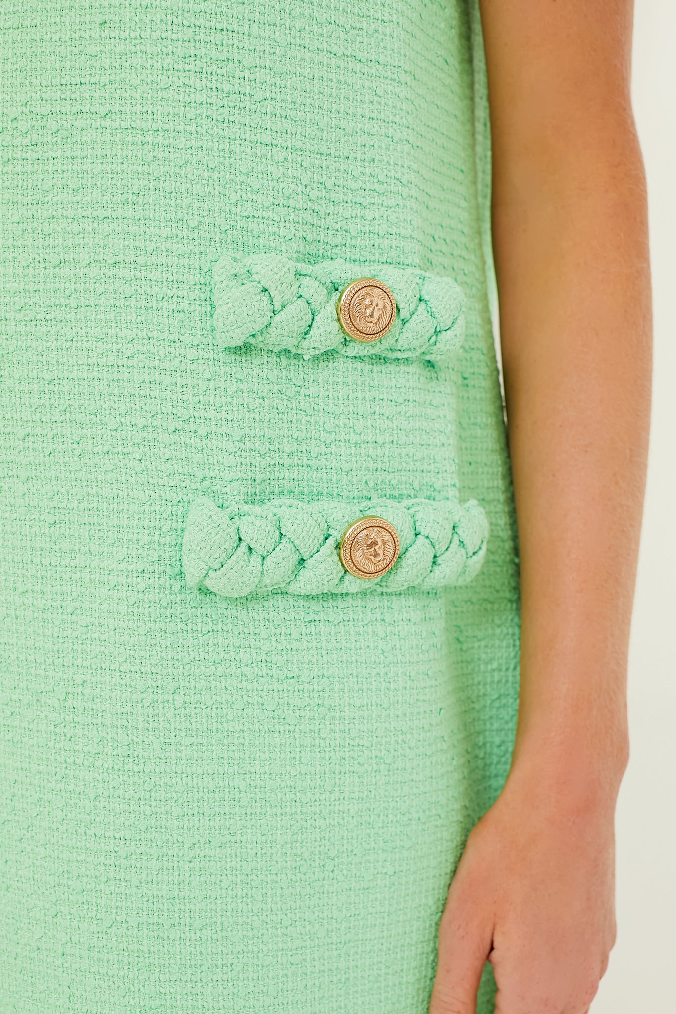 Palm Beach Green Tweed Jackie Dress-Beilave