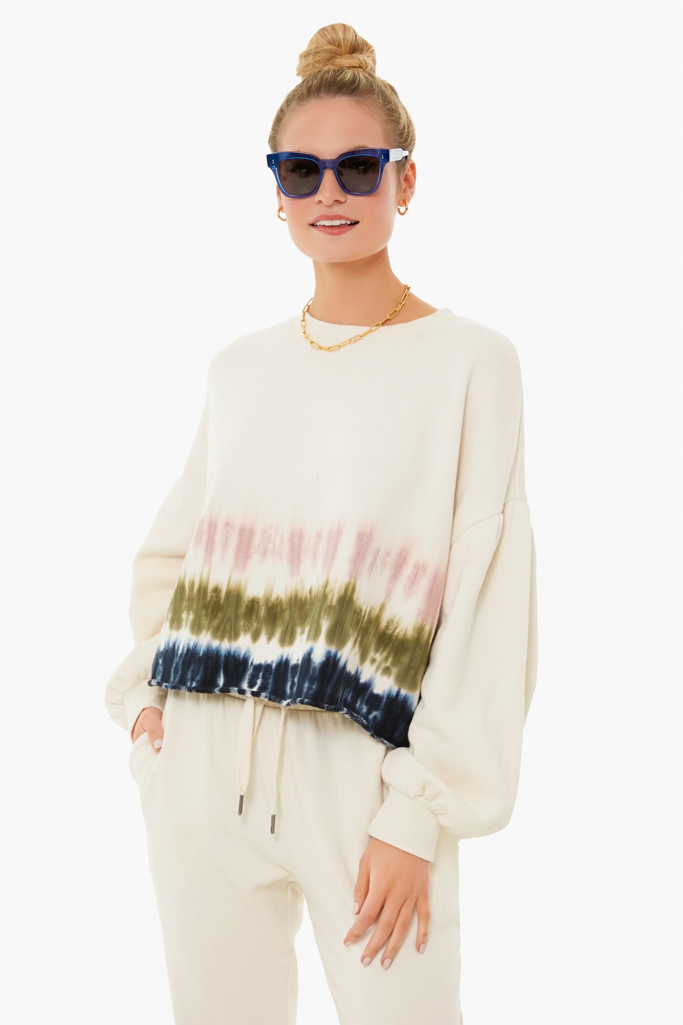 Tempest Stripe Tie Dye Sweatshirt-Beilave