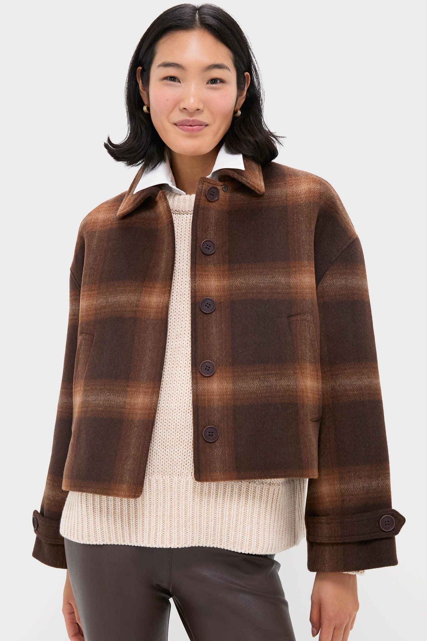 Chocolate Plaid Colby Jacket-Beilave