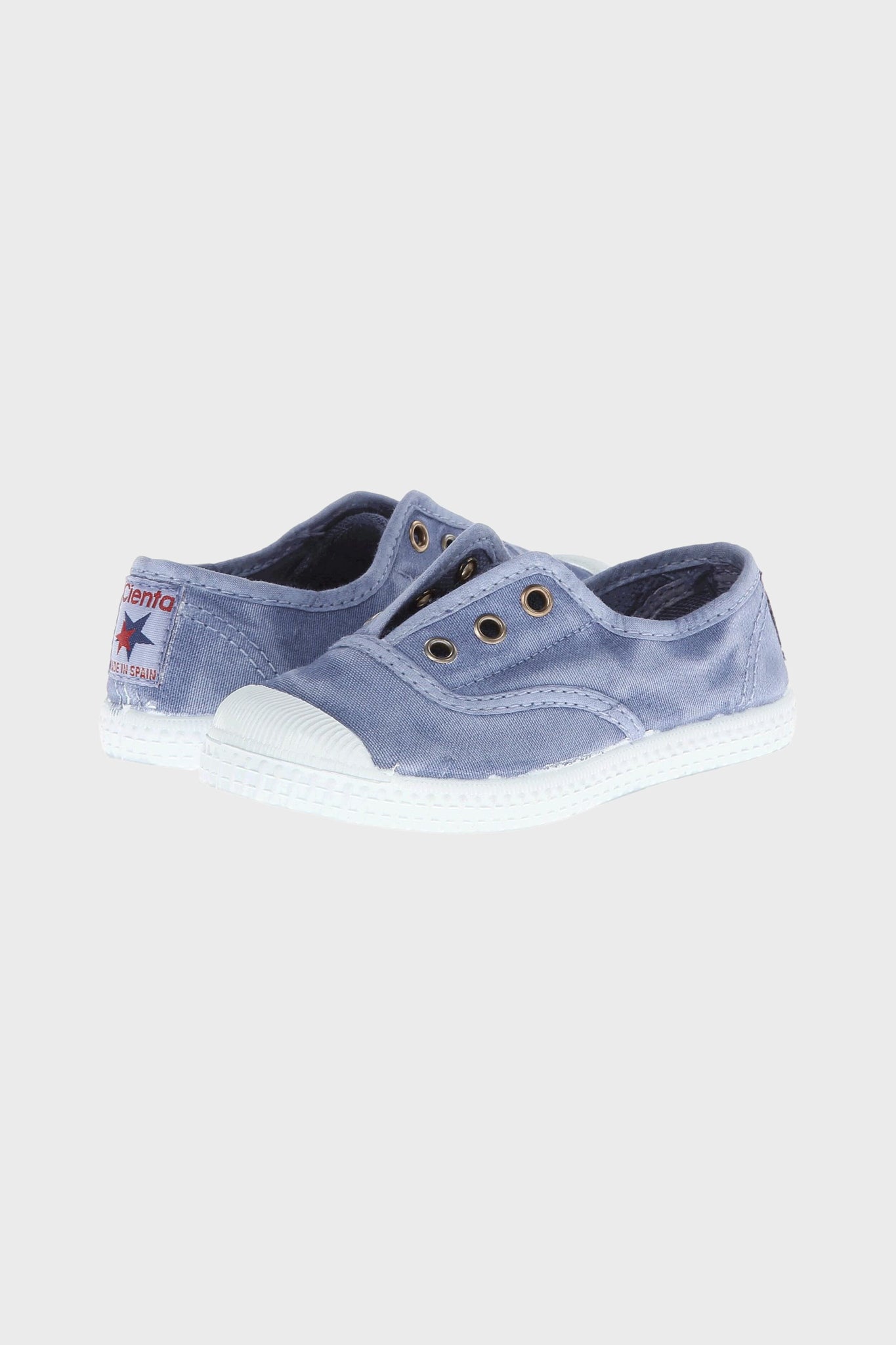 Washed Denim Canvas Laceless Sneaker-Beilave