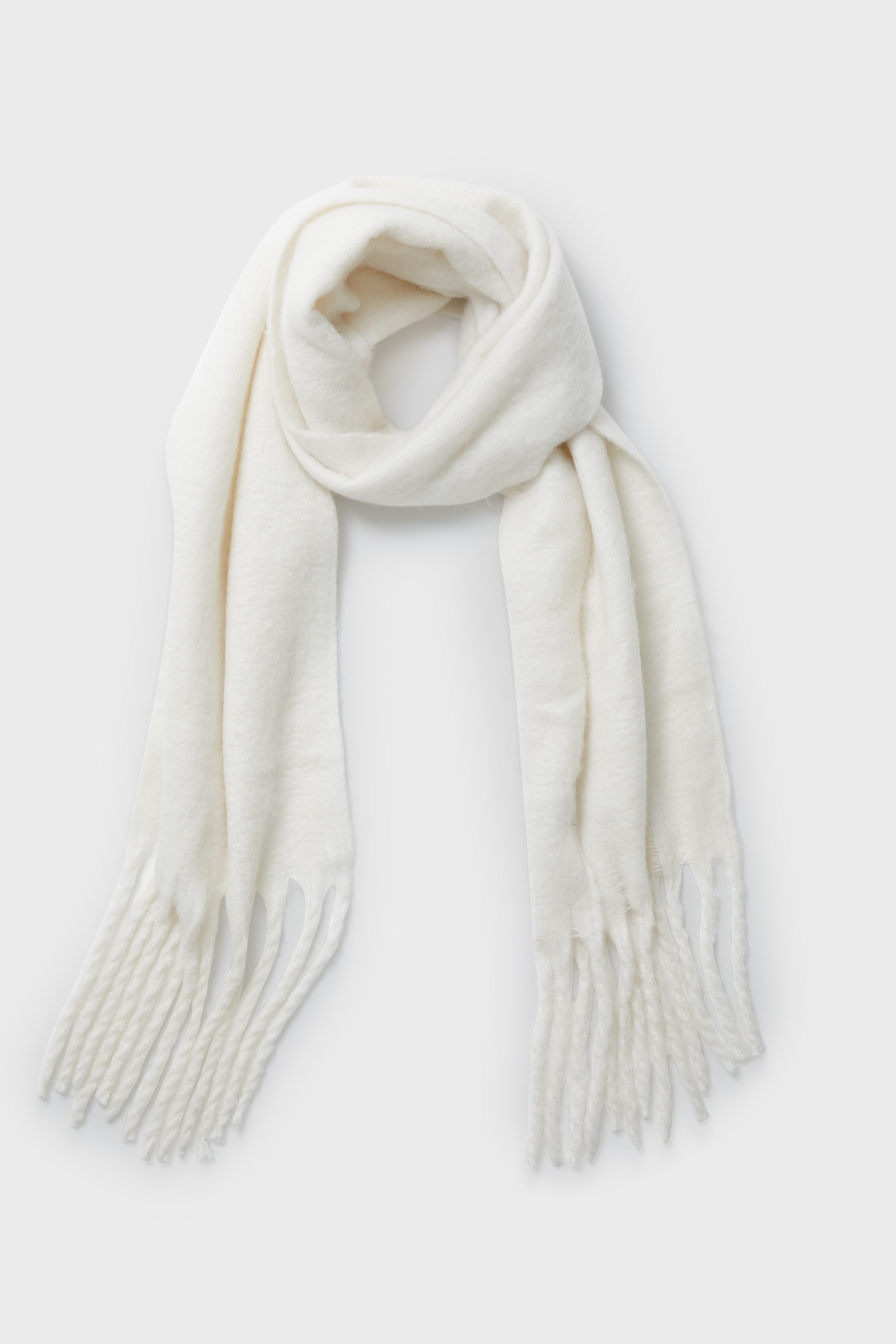 Winter White Chic Solid Scarf-Beilave