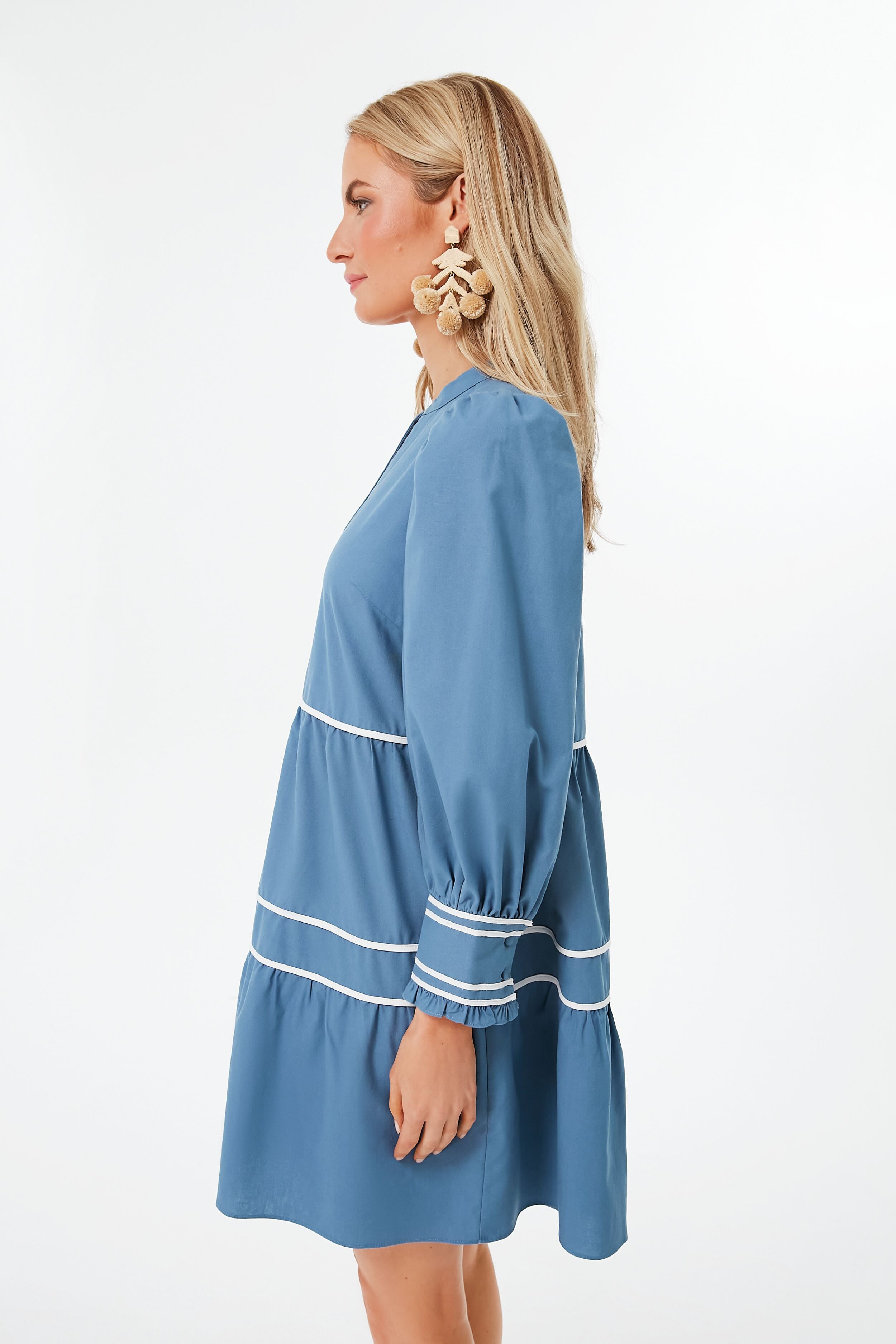 Blue Tiered Abby Dress-Beilave