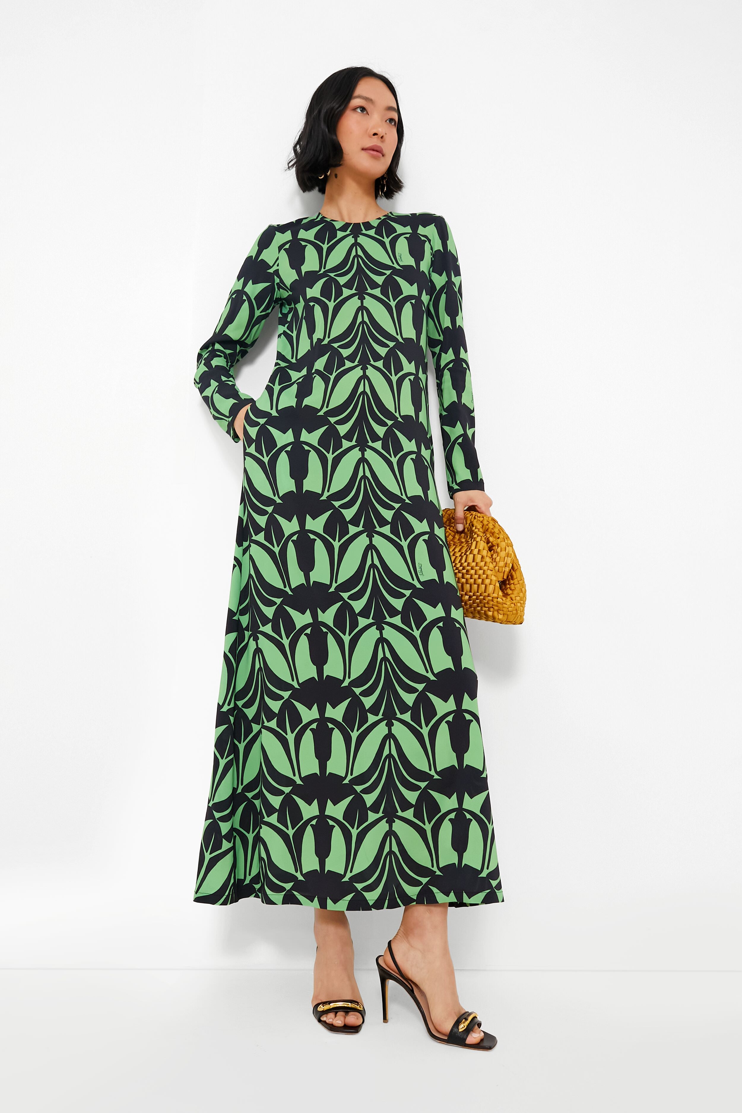 Papyrus Long Sleeve Swing Dress-Beilave