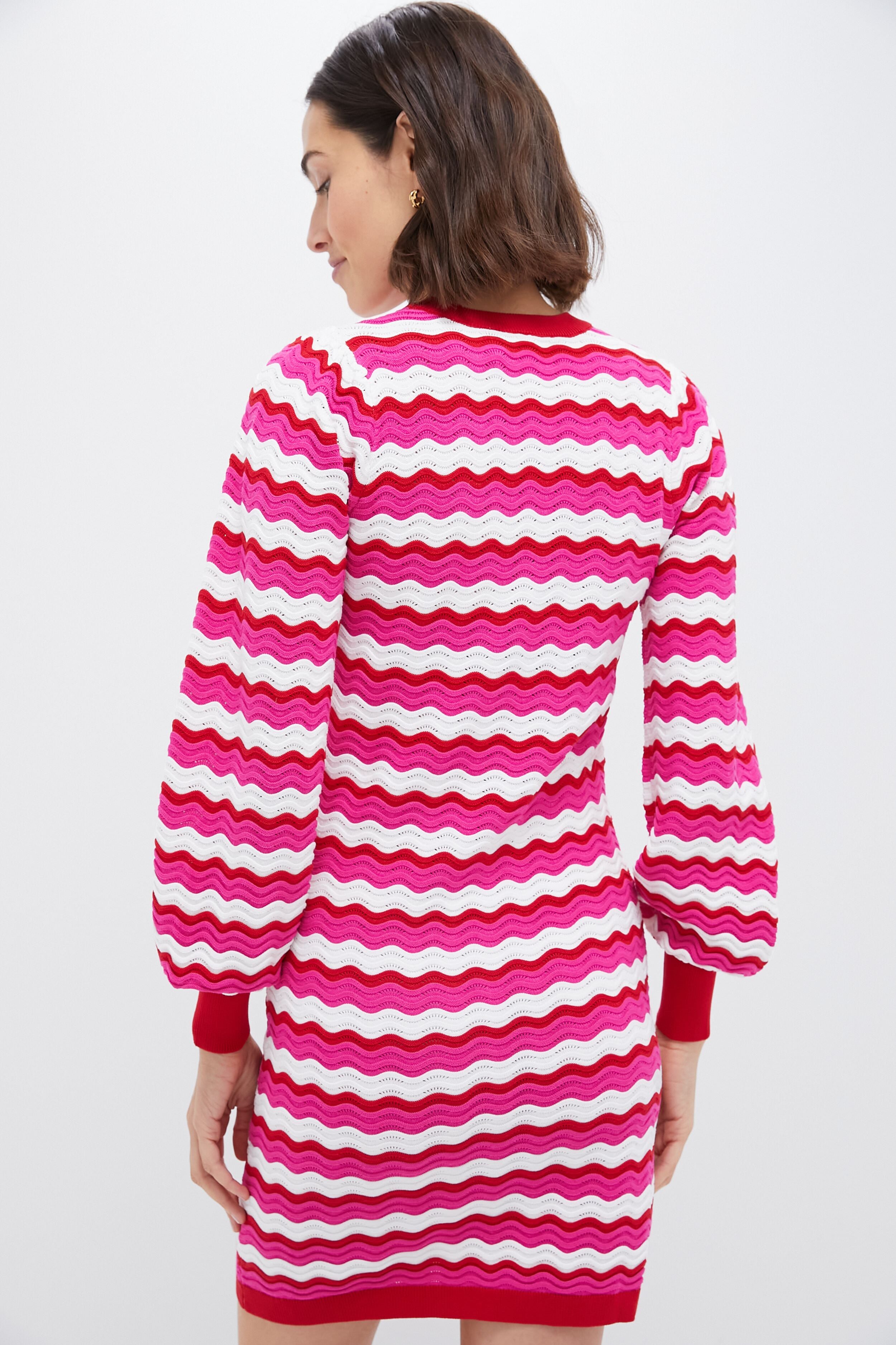 Ruby Wavy Stripe Callie Mini Dress-Beilave