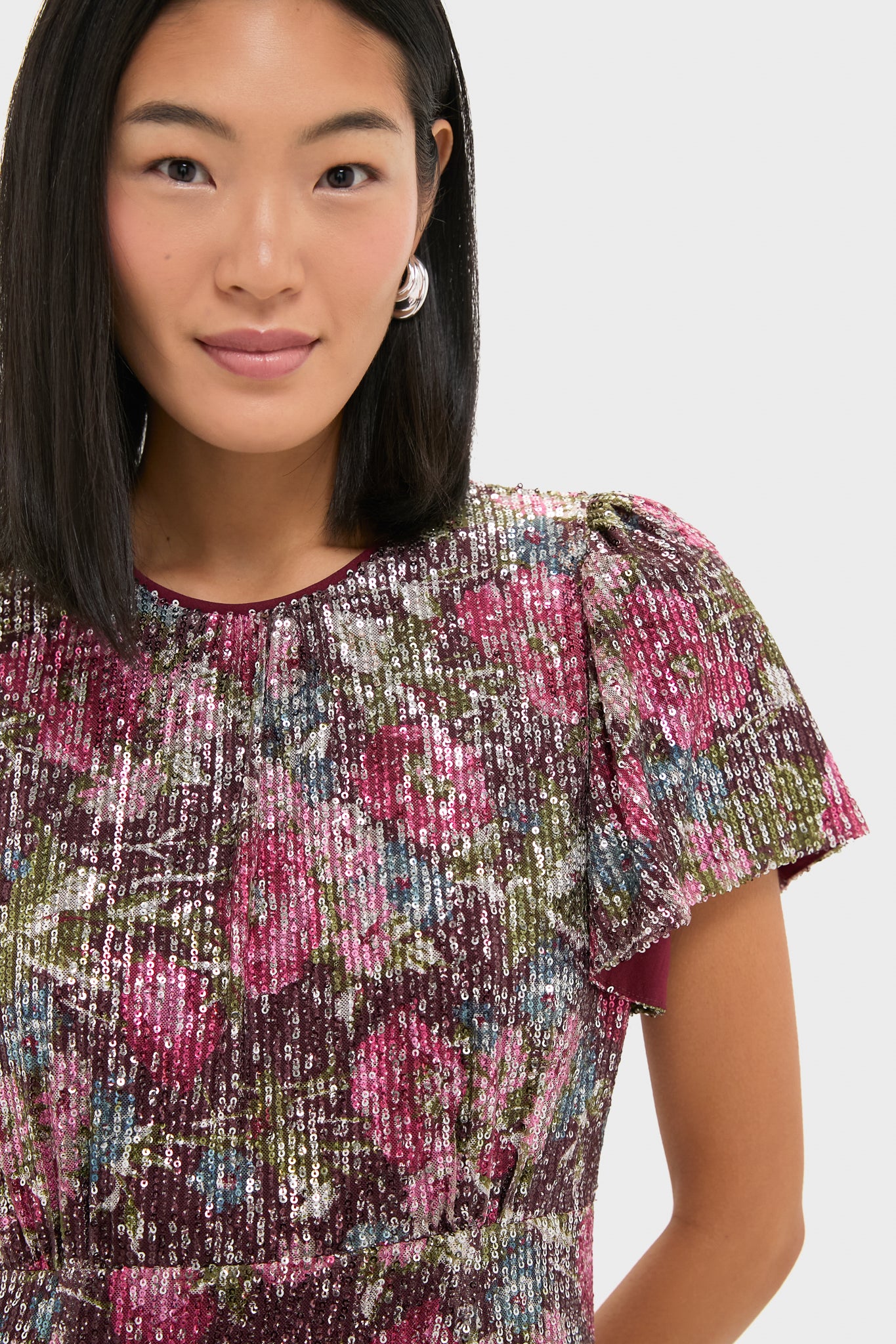 Floral Sequin Elodie Dress-Beilave