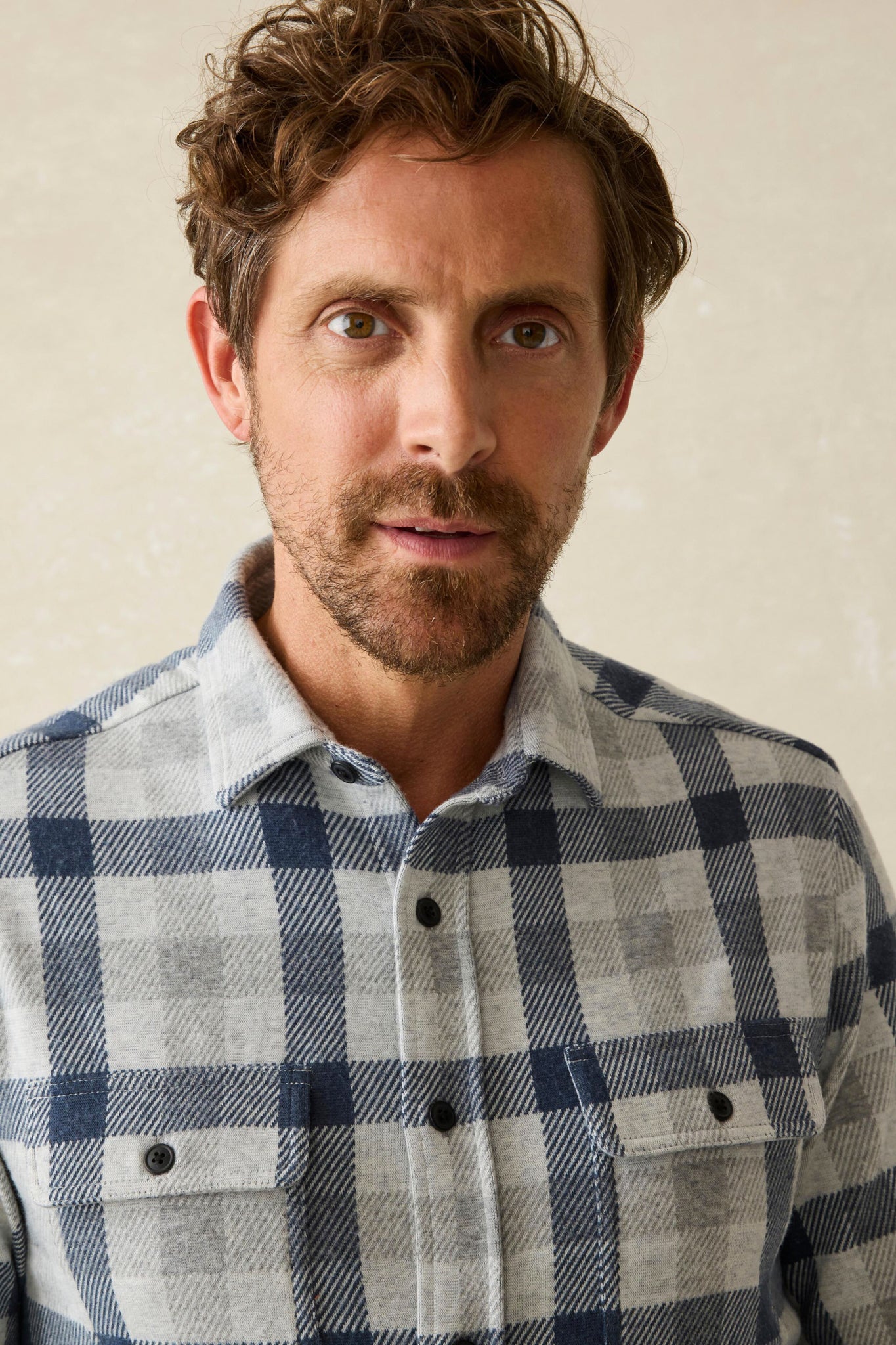 Snowy Night Check Legend Sweater Shirt-Beilave