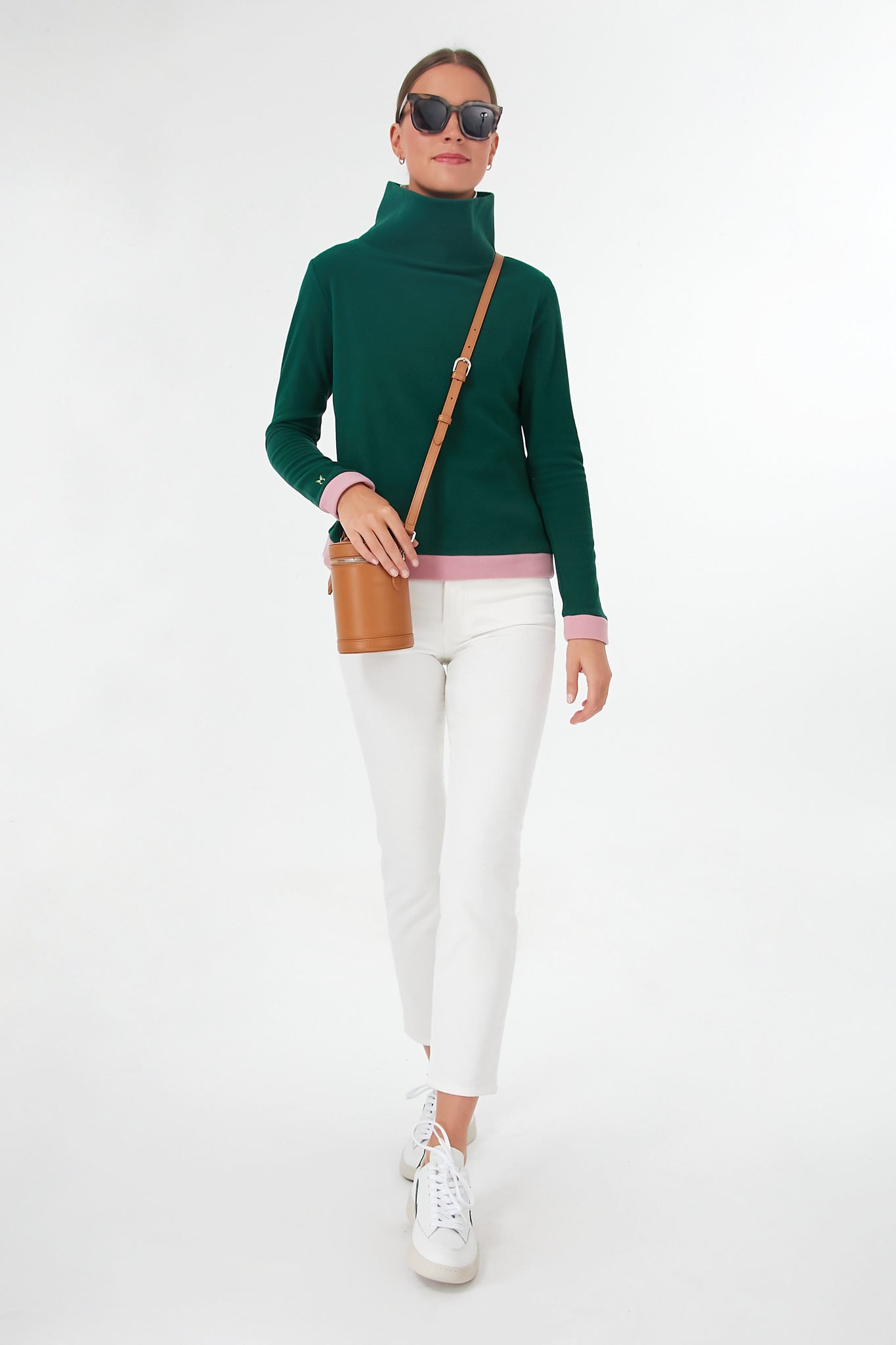 Exclusive Hunter Green Mauve Colorblock Park Slope-Beilave