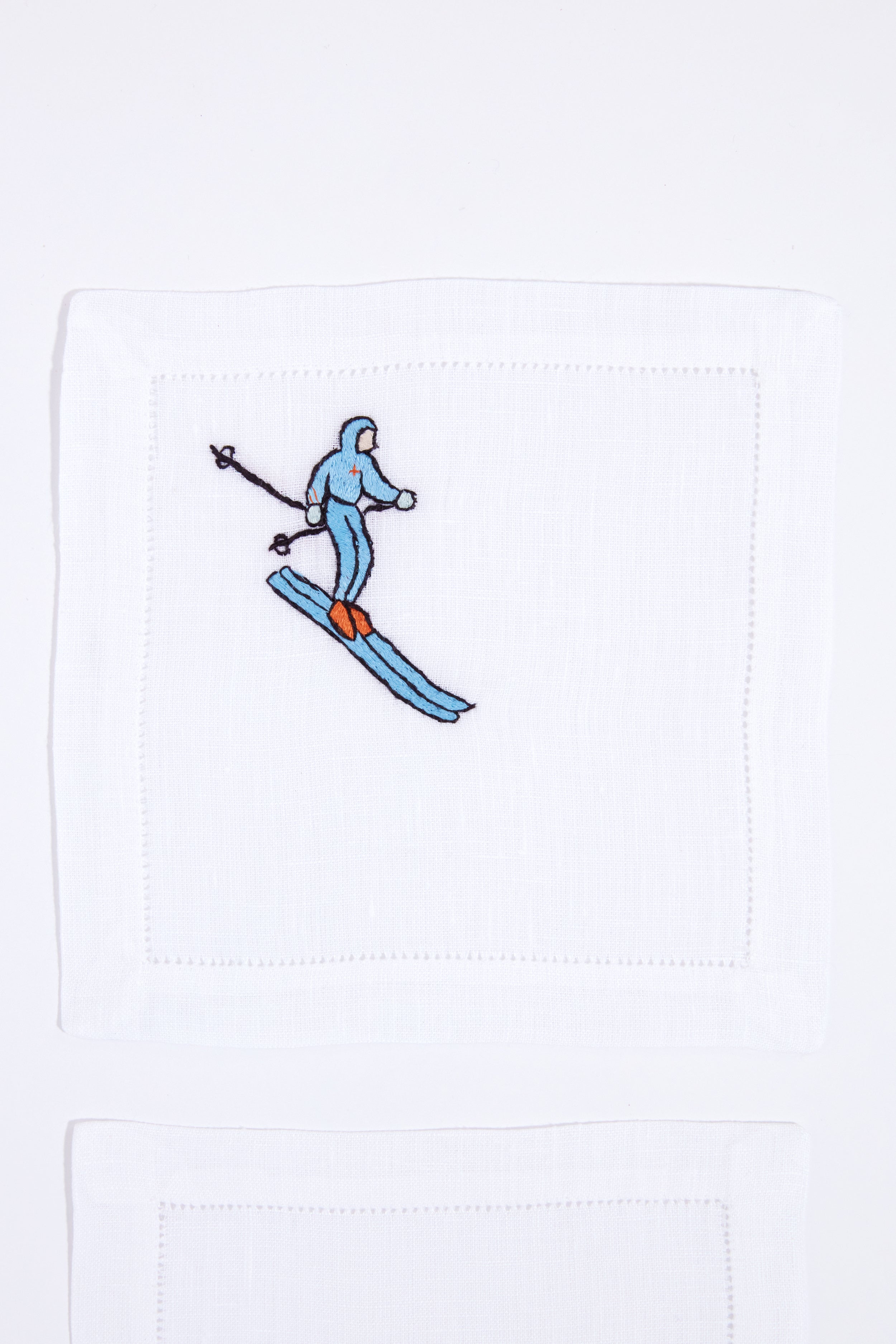 Skiers Cocktail Napkins Set of 4-Beilave