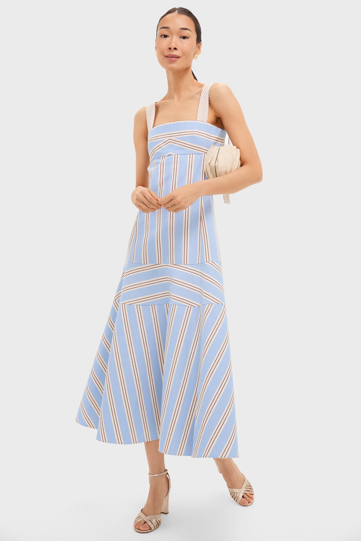 Havana Stripe Talette Dress-Beilave