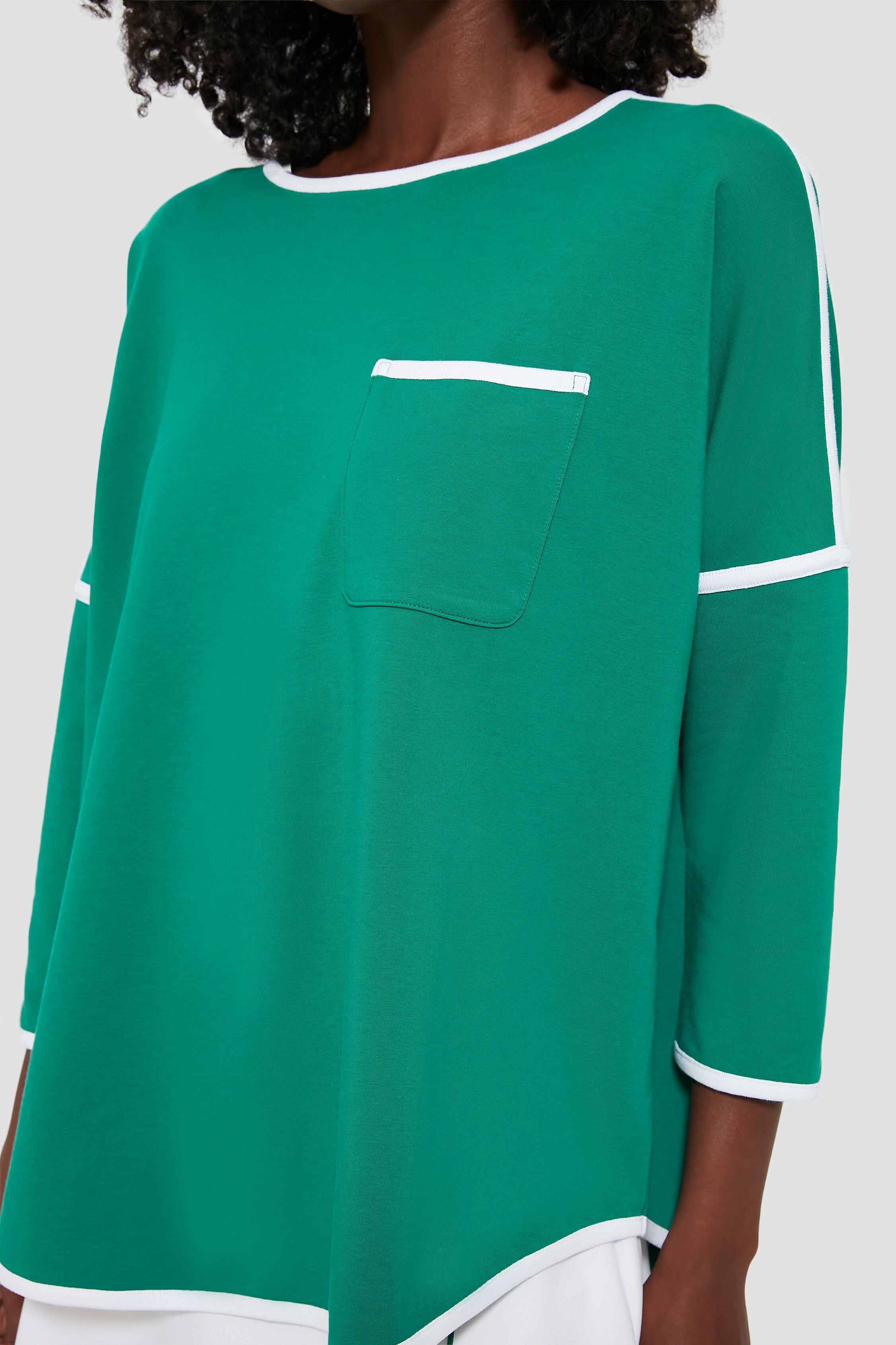 Green and White Terry Farah Pullover-Beilave