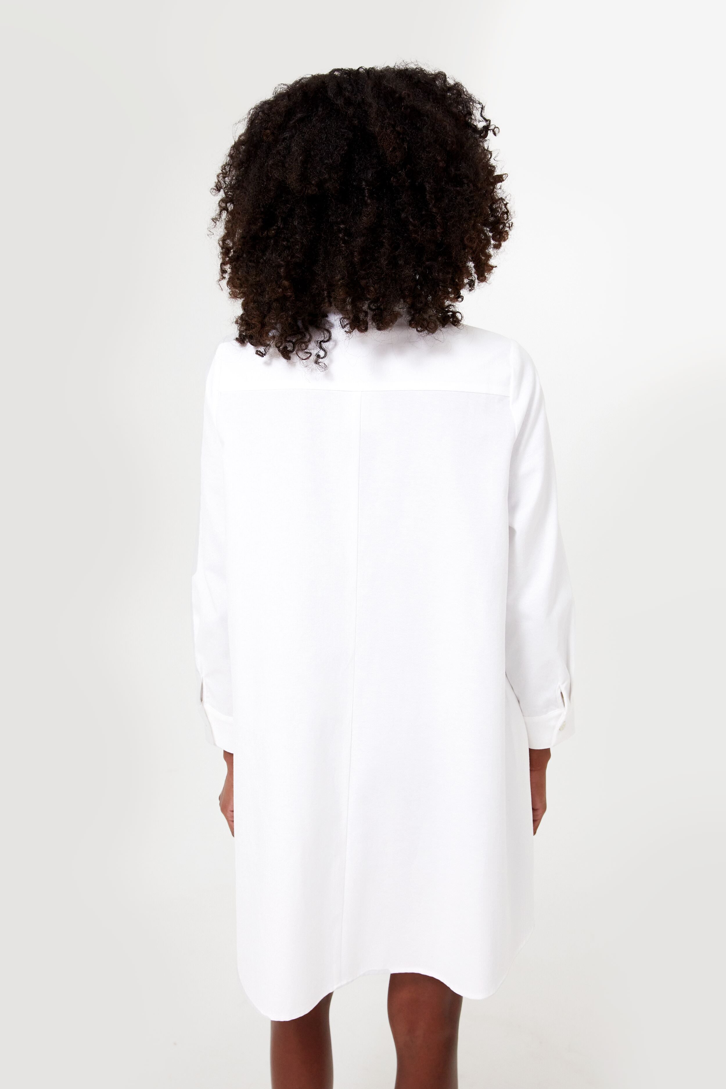 White Oxford Harris Shirt Dress-Beilave
