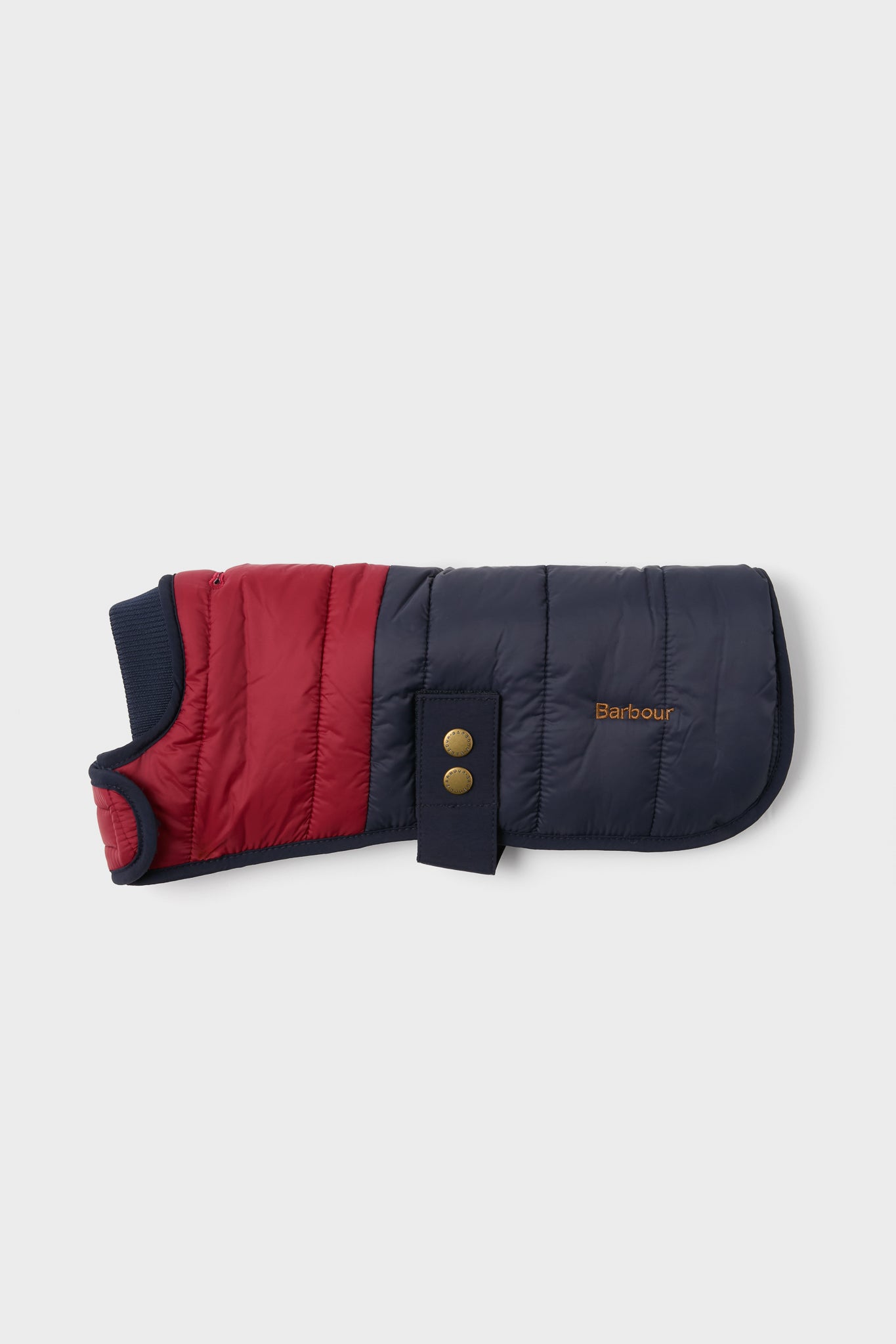 Red and Navy Brampton Quilted Dog Coat-Beilave