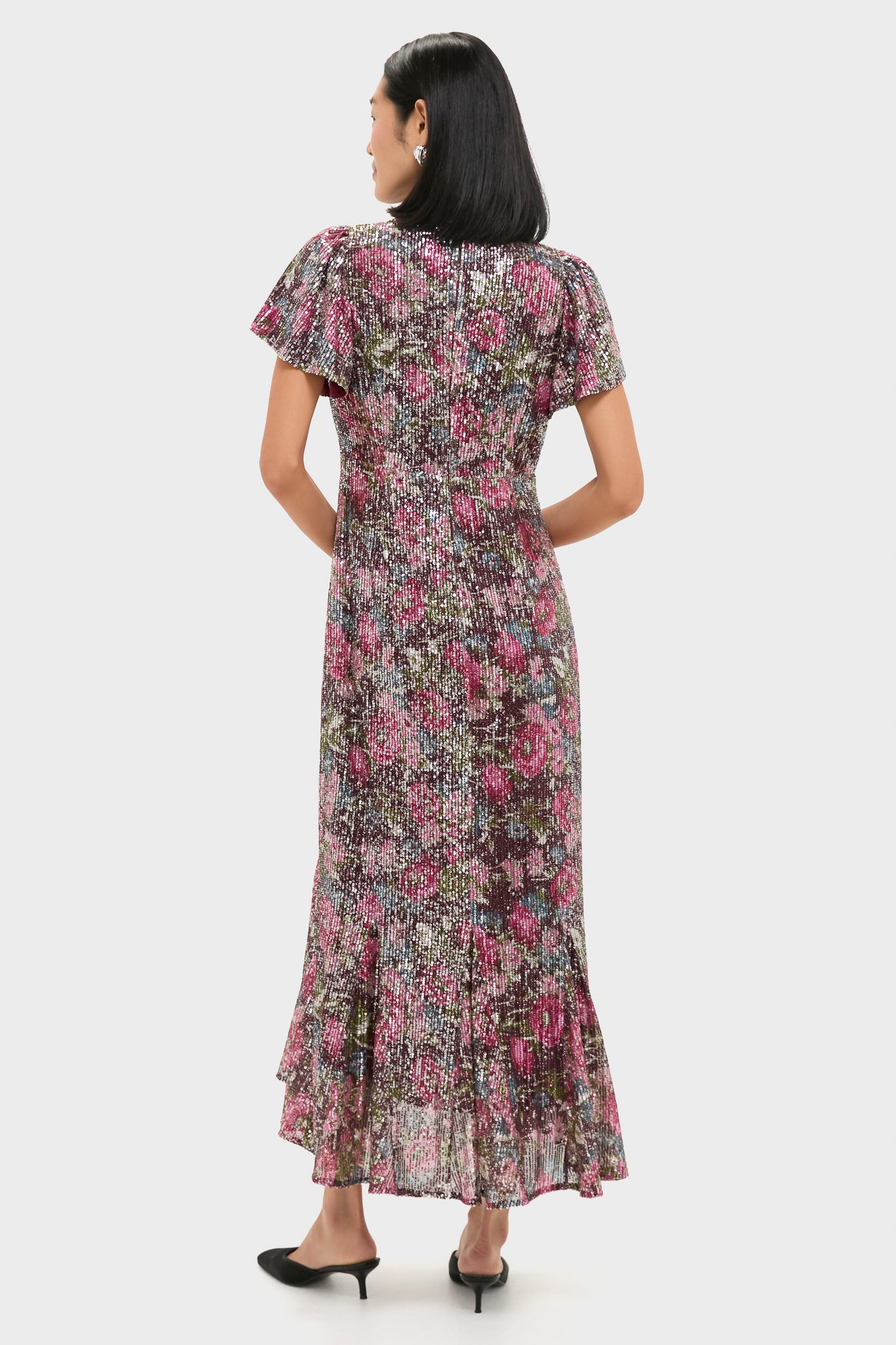 Floral Sequin Elodie Dress-Beilave