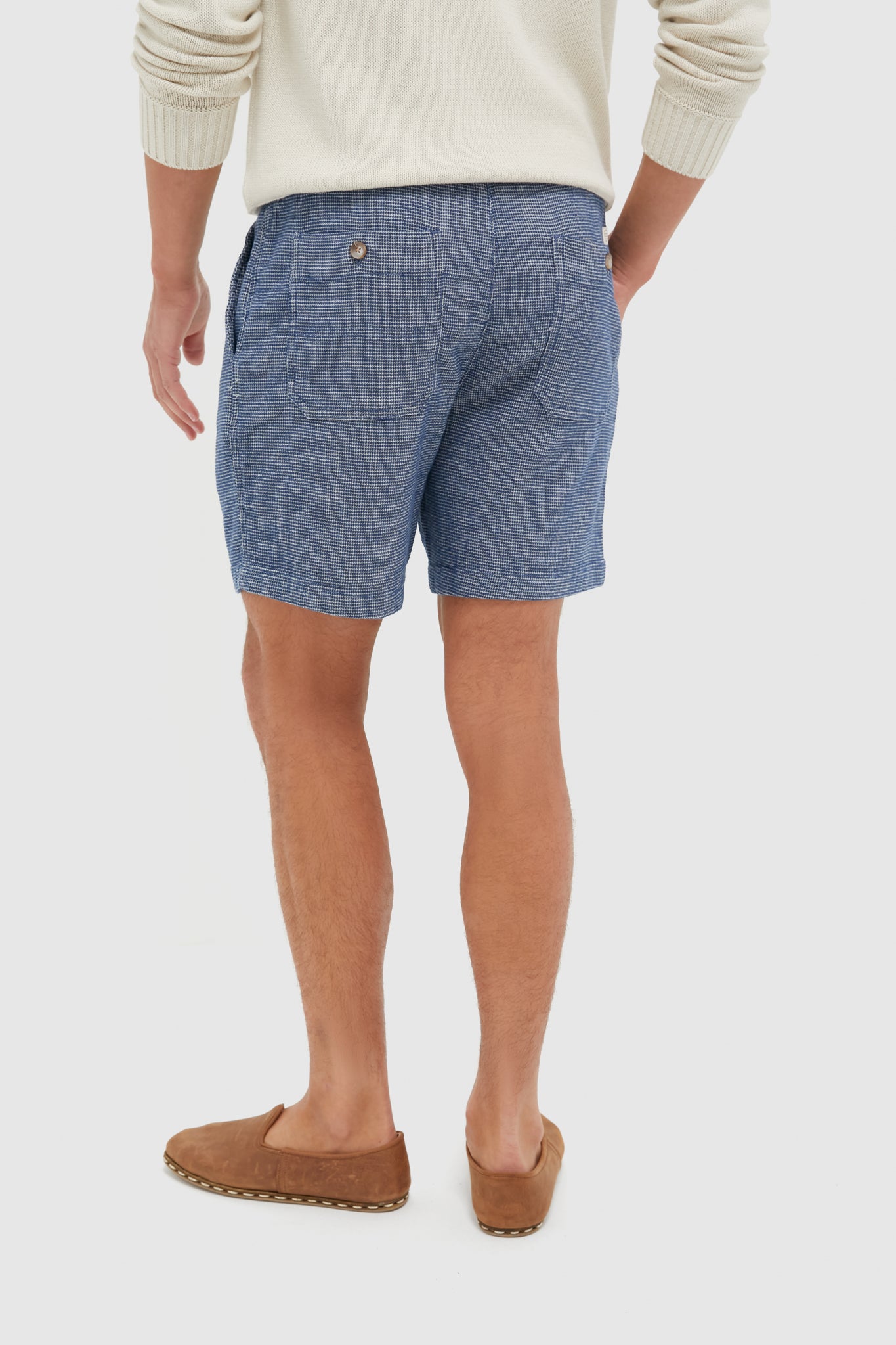 Navy Textured Saturday Beach Short-Beilave