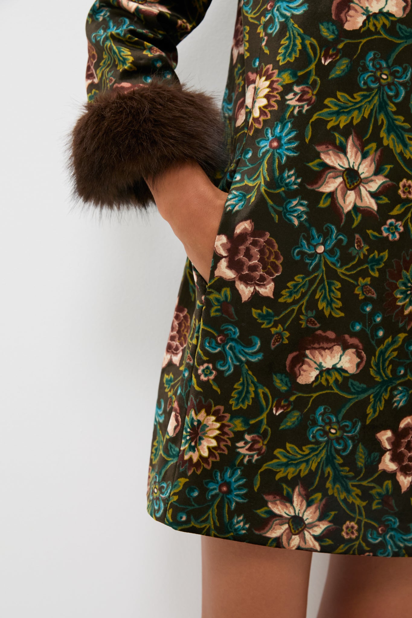 Hazel Moonflower Velvet Mod Ellie Dress-Beilave