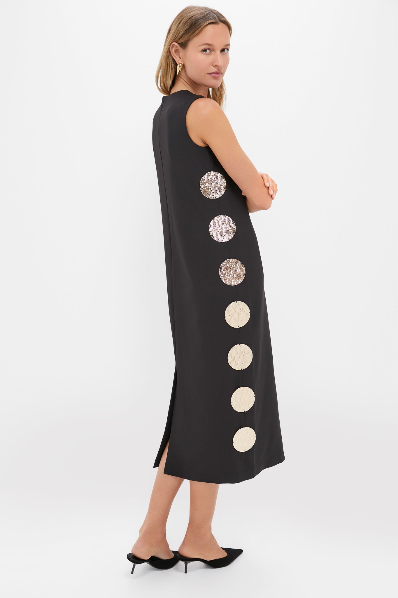 Gold Medallion Zeus Midi Dress-Beilave
