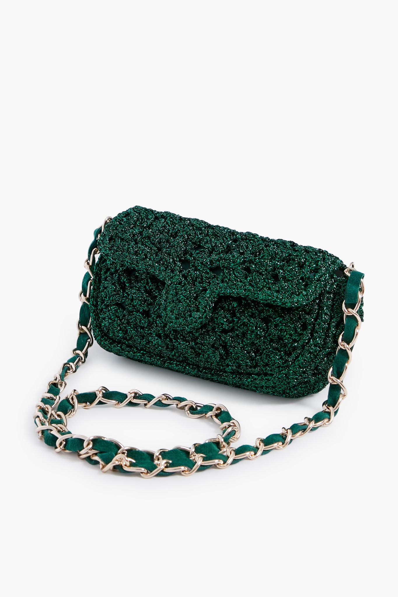 Green Woven Shoulder Bag-Beilave