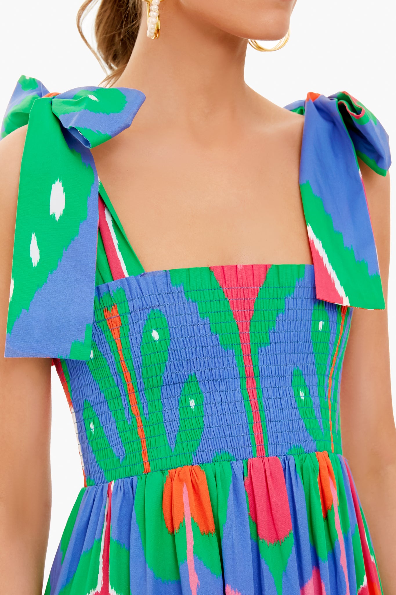 Purple Ikat Kelly Tiered Maxi Dress-Beilave