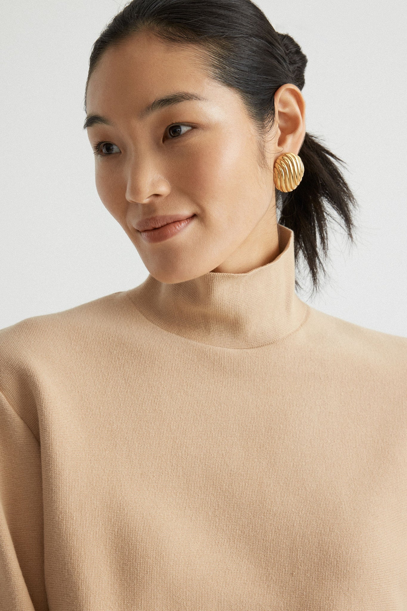 Gold Diana Earrings-Beilave