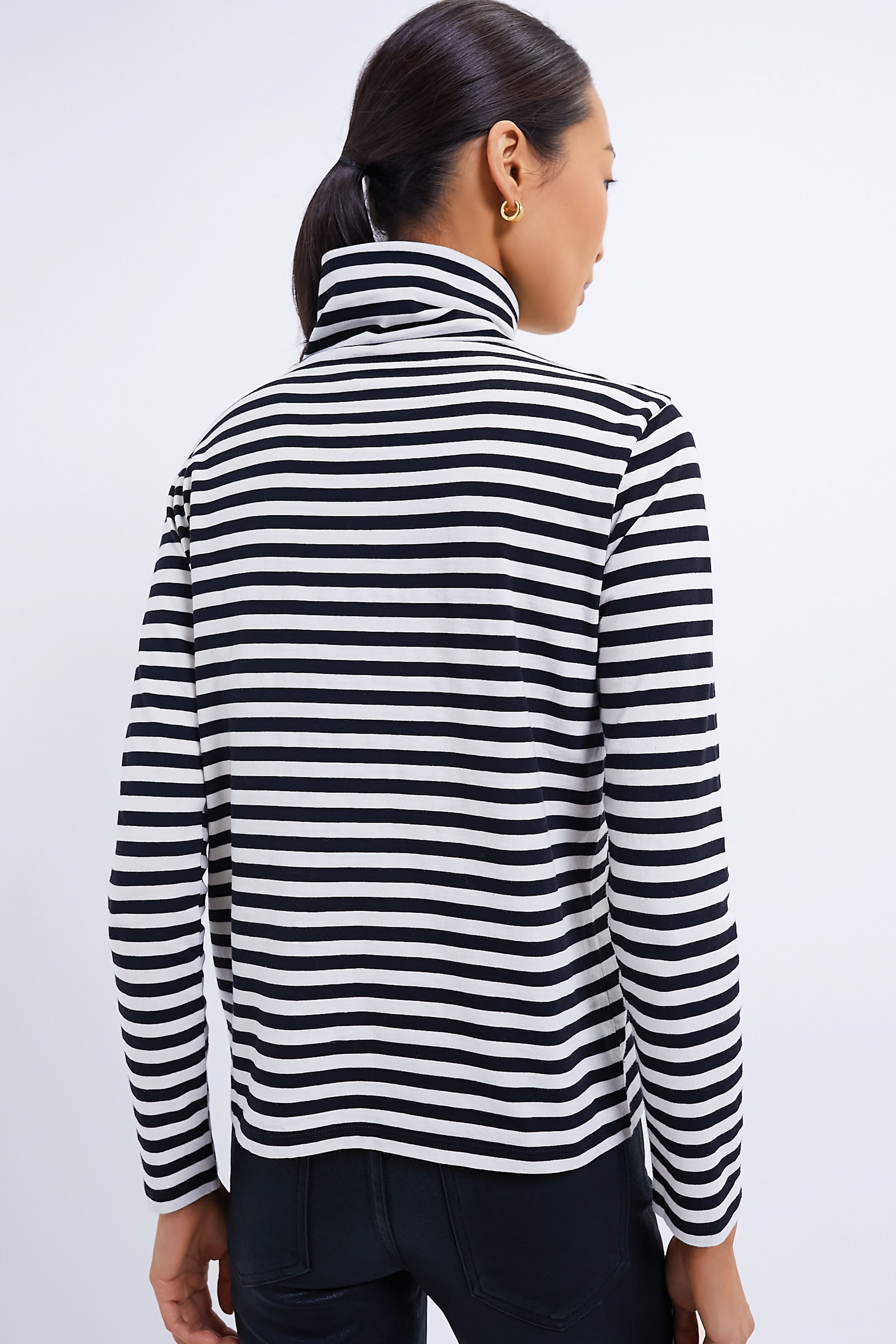 The Black and Cream Turtleneck-Beilave