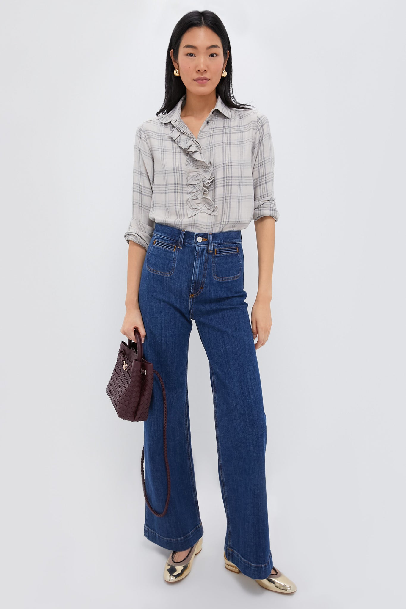 Tan Plaid Beaufort Button Down-Beilave