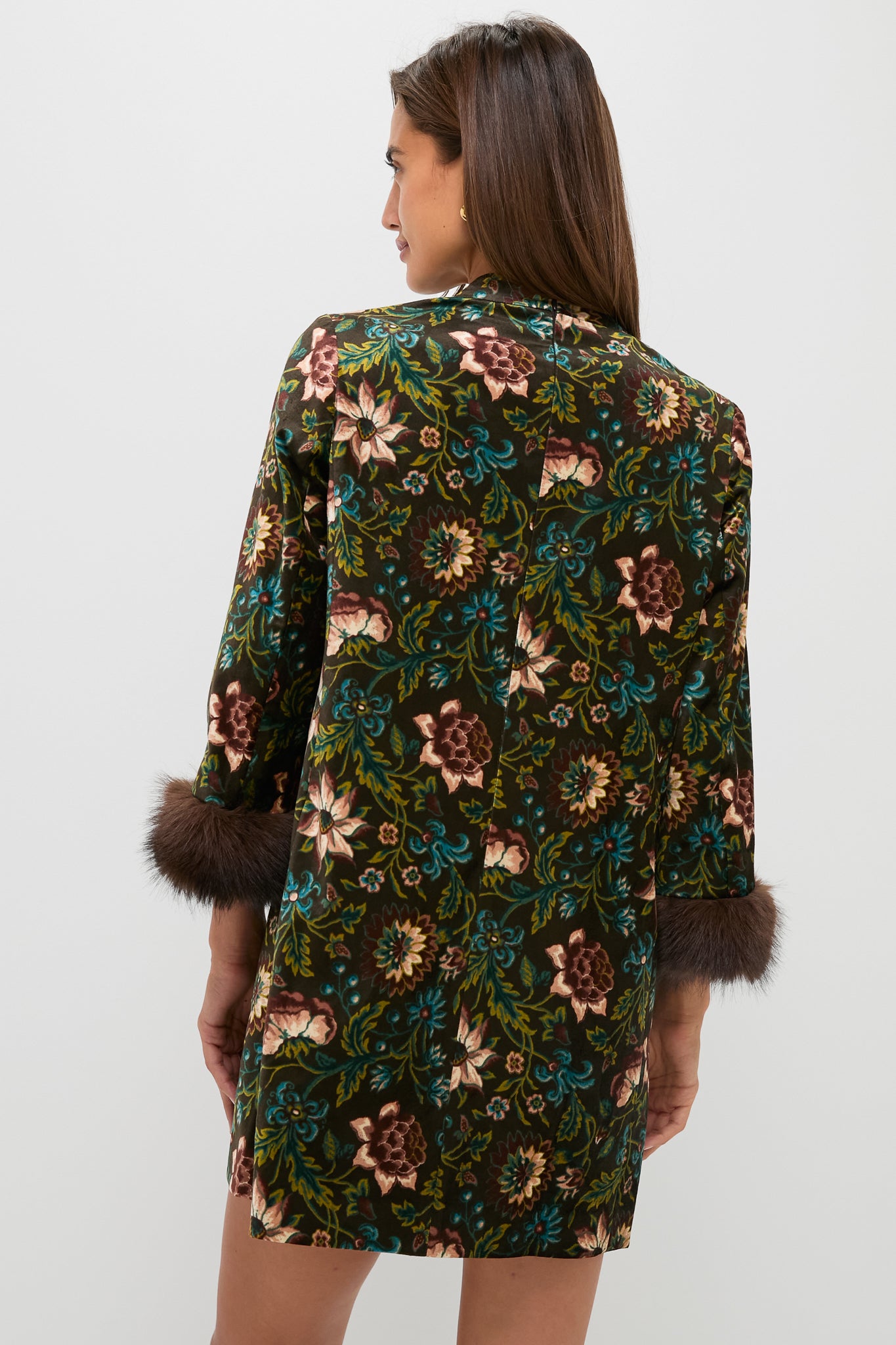 Hazel Moonflower Velvet Mod Ellie Dress-Beilave