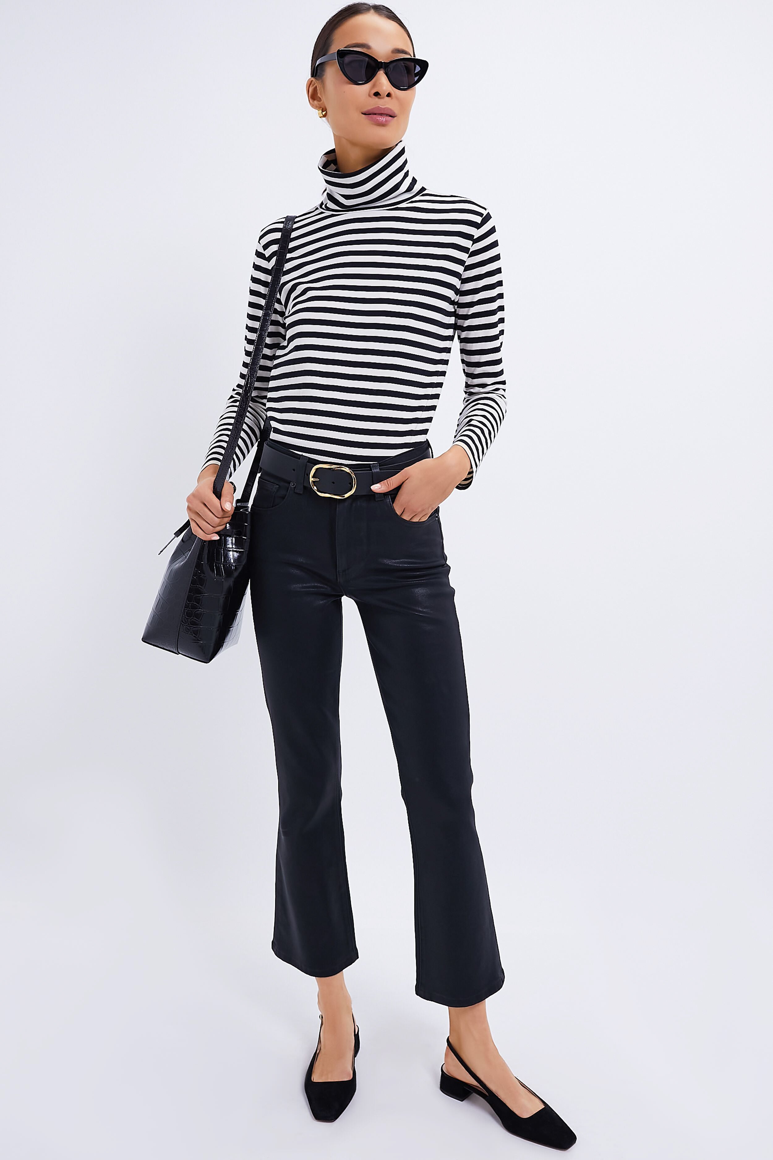 The Black and Cream Turtleneck-Beilave