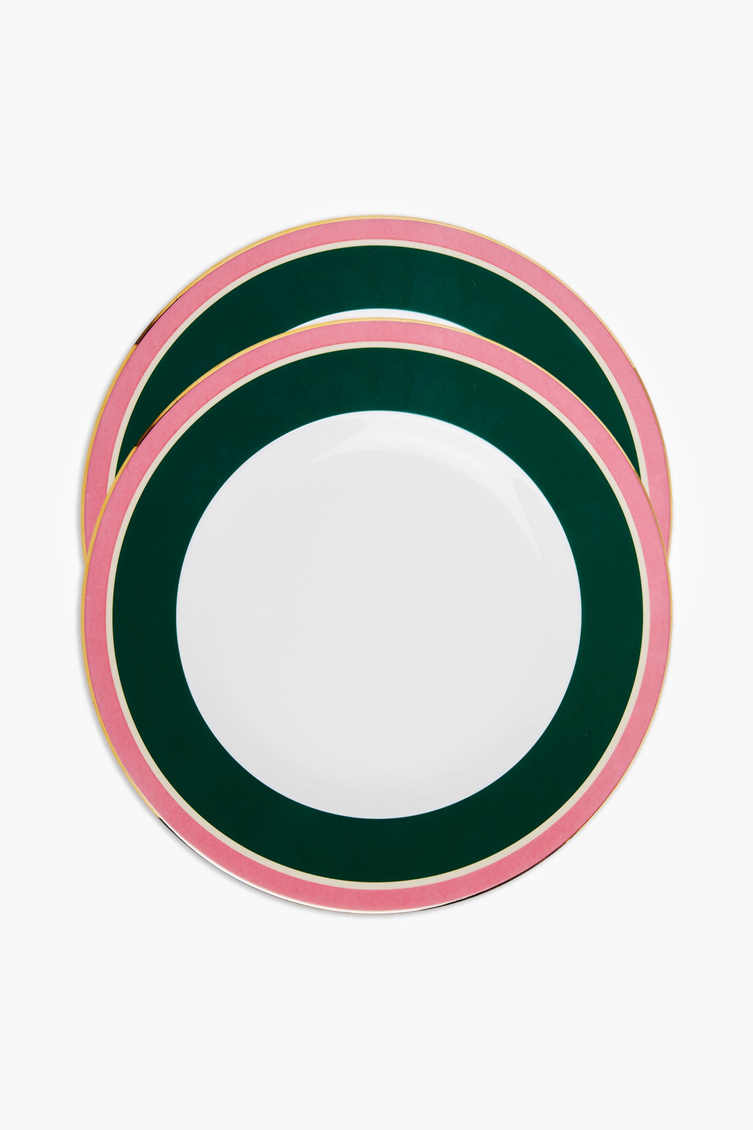 Rainbow Verde Dinner Plates Set of 2-Beilave