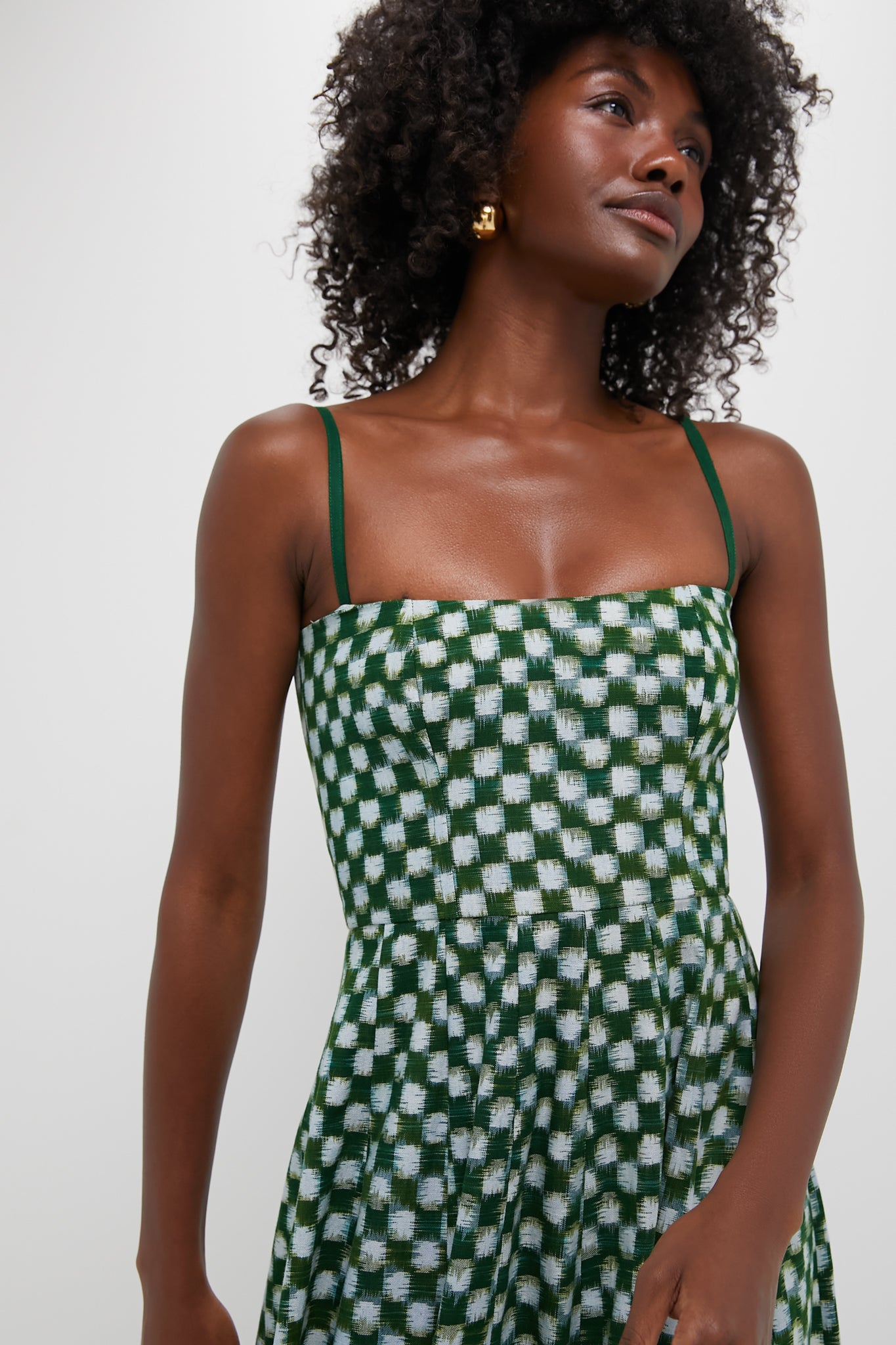 Green Checkmate Dress-Beilave