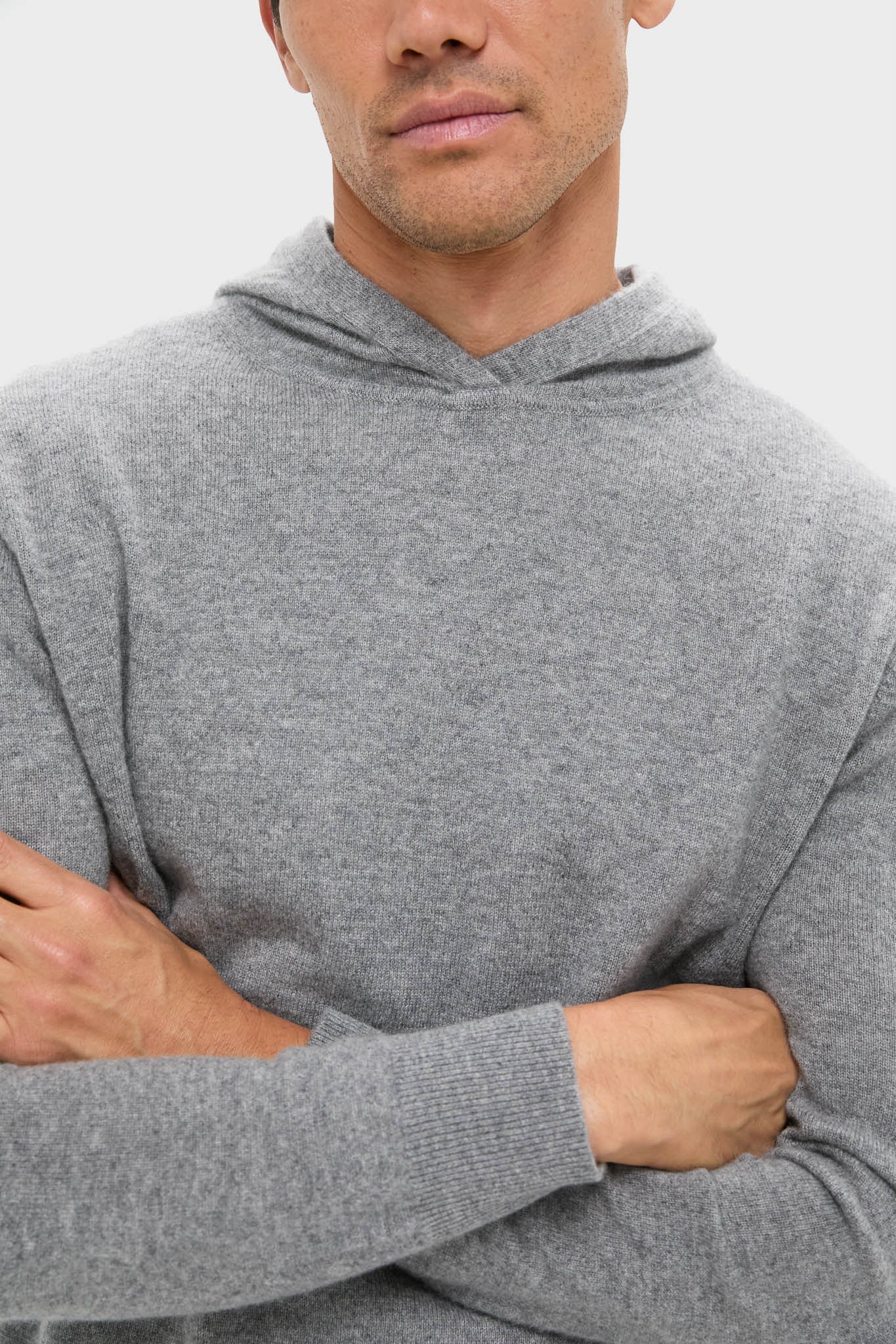 Gray Cashmere Hoodie-Beilave