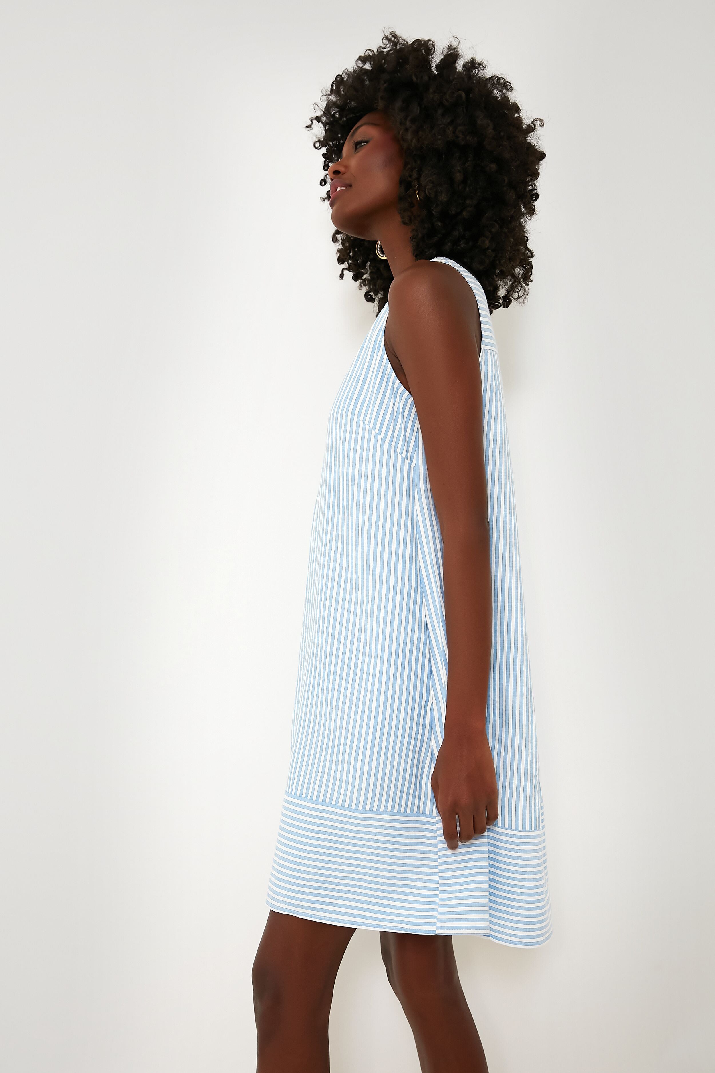 Blue Stripe Ronan Dress-Beilave