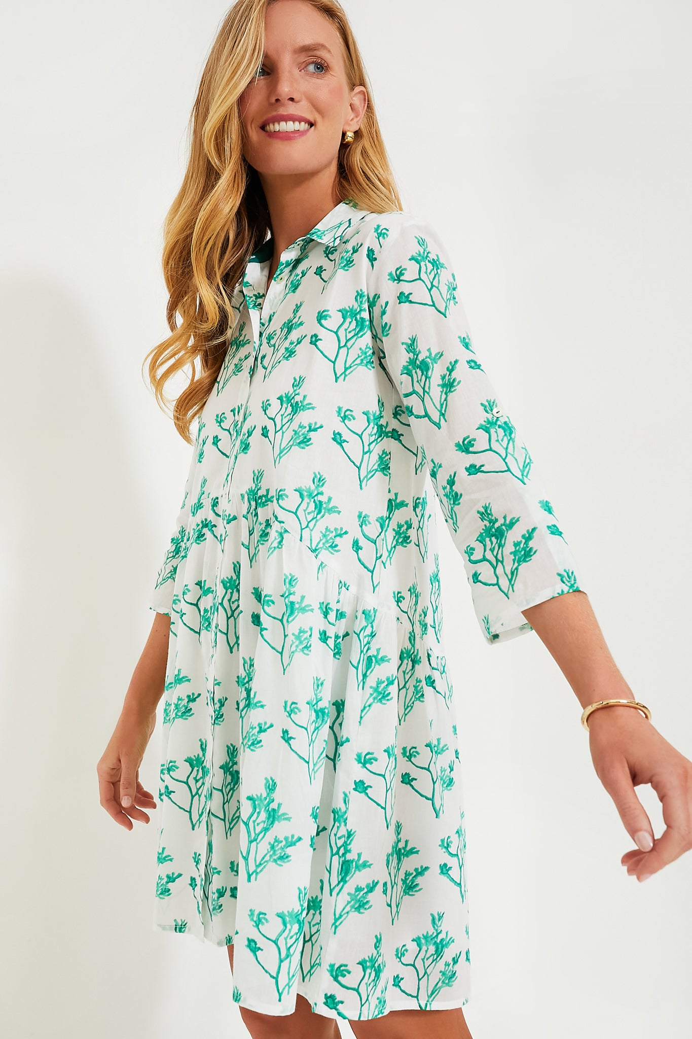 Green Katano Deauville Short Dress-Beilave