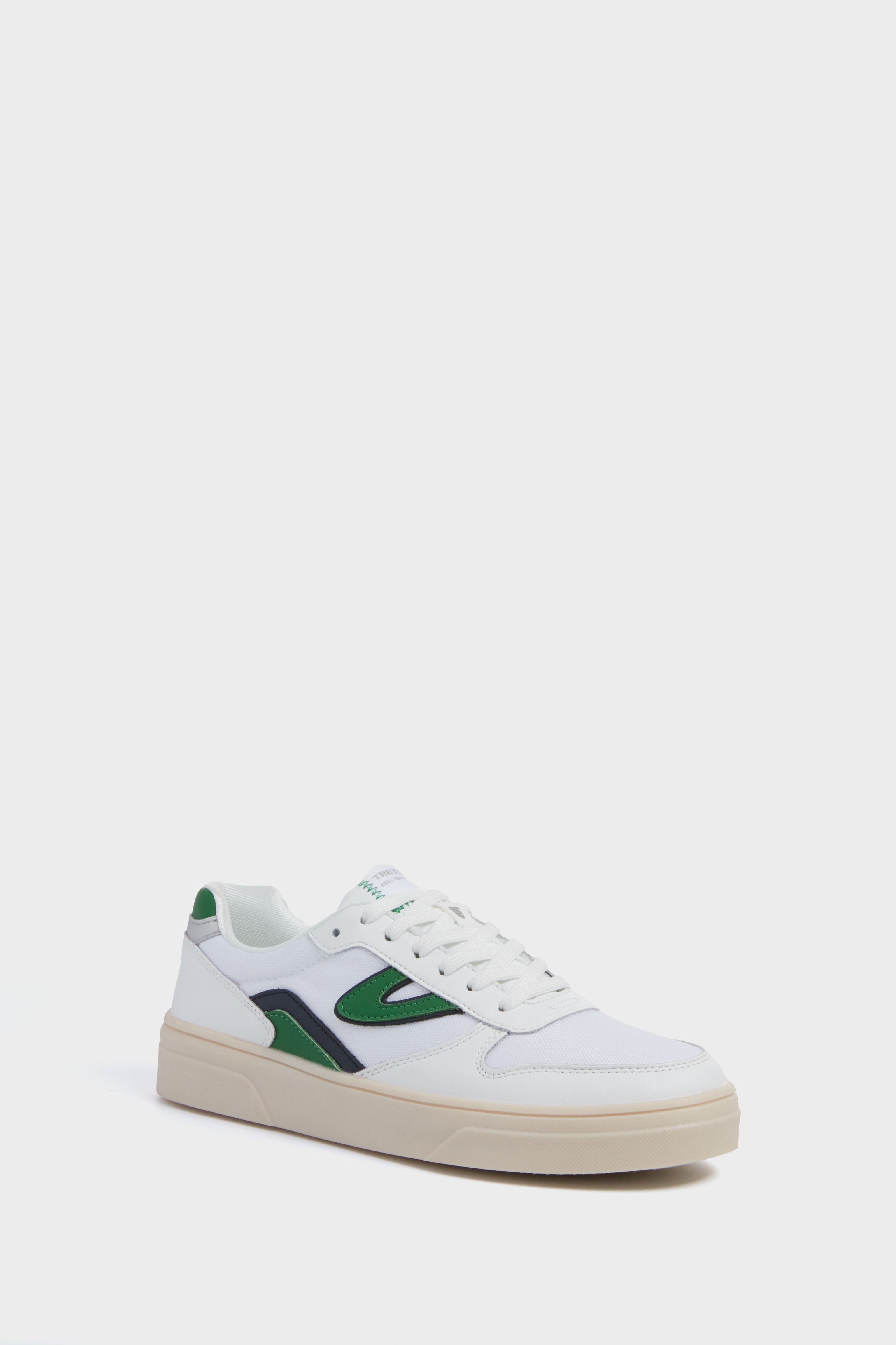 White Green Navy Harlow Elite Sneakers-Beilave