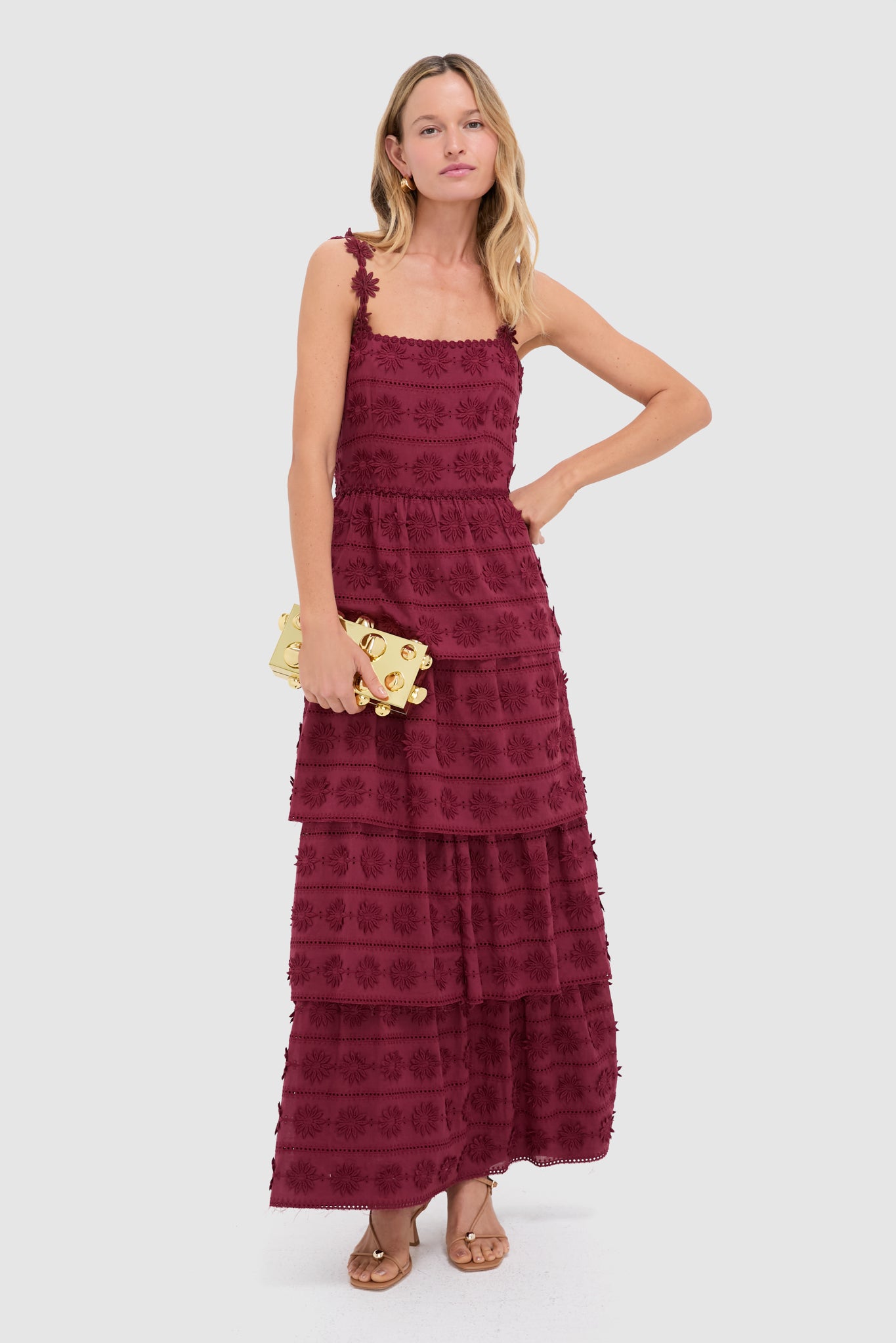Wine Krystie Maxi Dress-Beilave