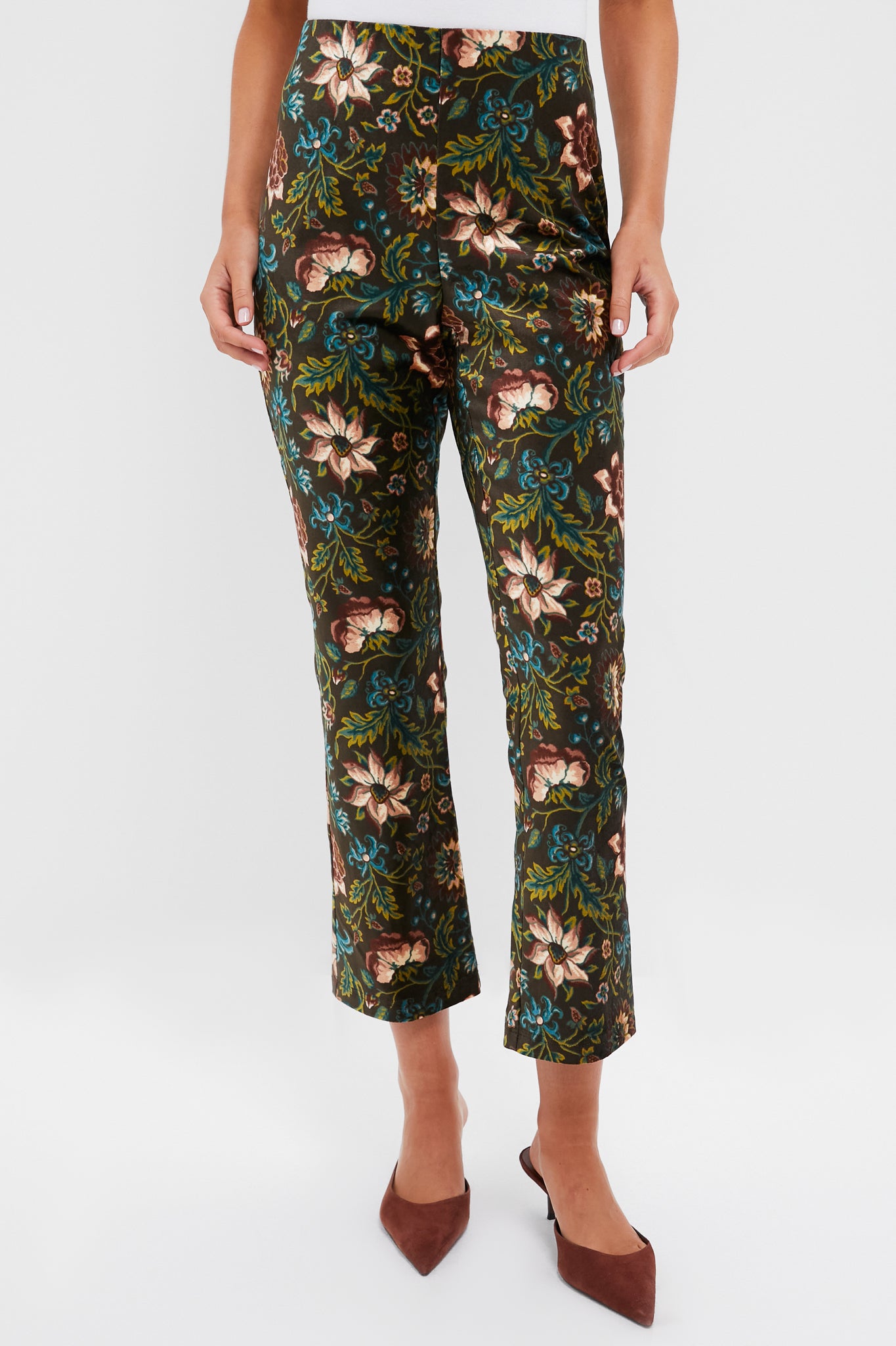 Hazel Moonflower Velvet Ashford Pants-Beilave