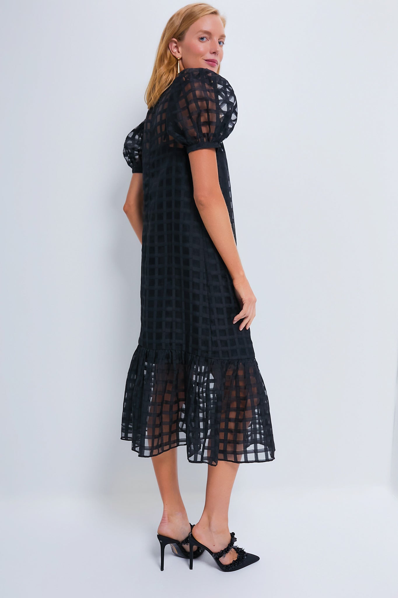 Organza Windowpane Waverly Dress-Beilave