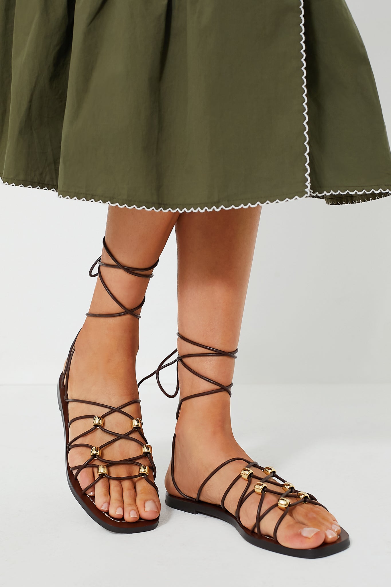 Espresso Nappa Mella Sandals-Beilave