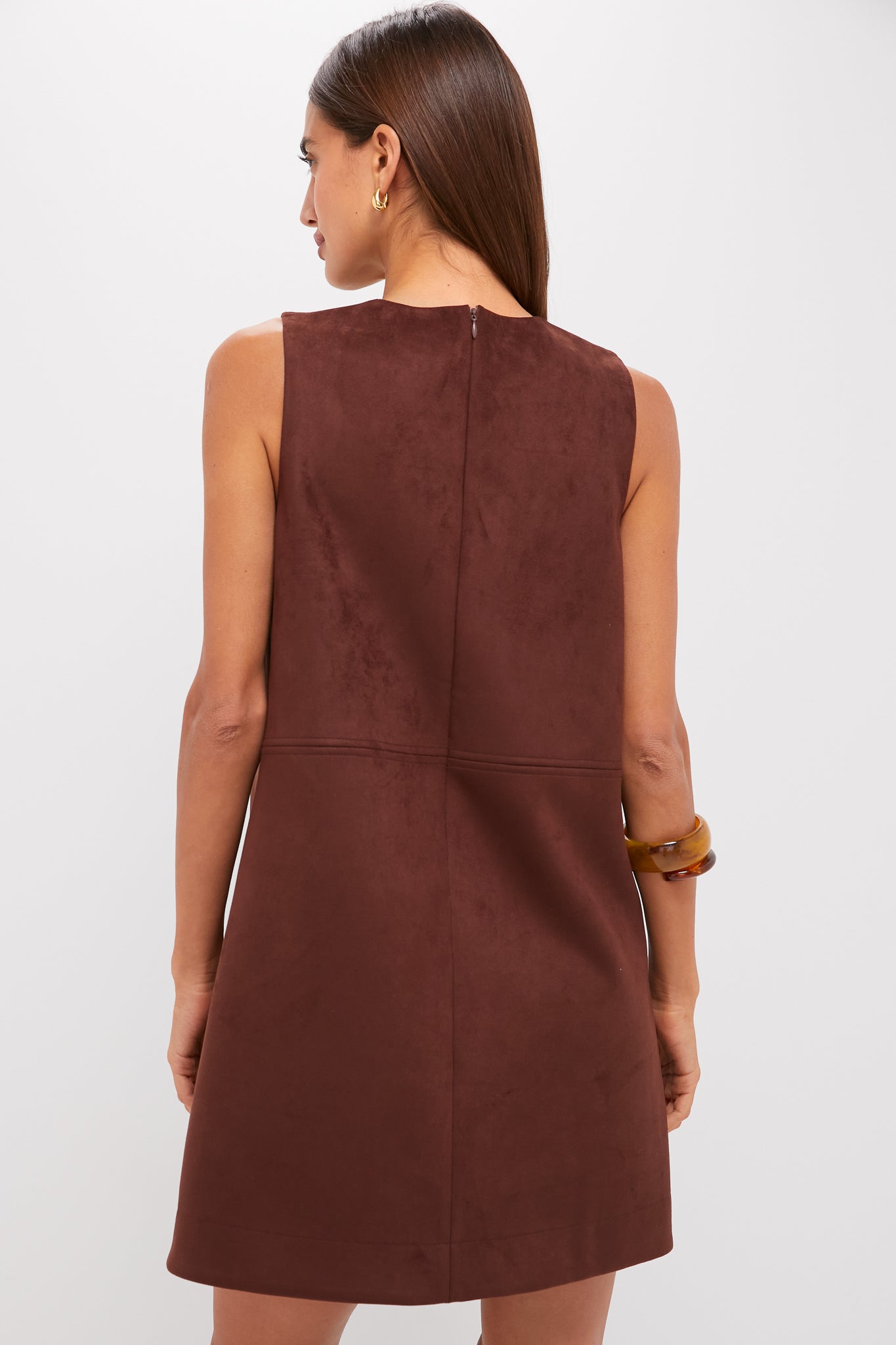 Ganache Vegan Suede Marlowe Dress-Beilave