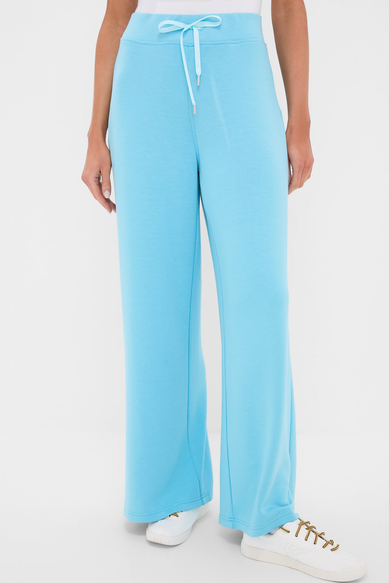 Bright Blue Wide Leg Comfort Stretch Finn Pants-Beilave