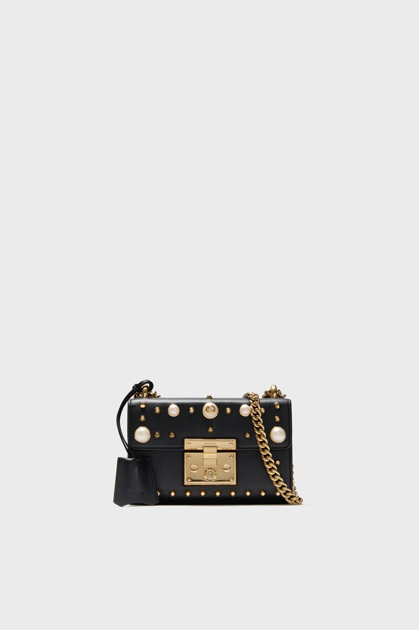 Gucci Black Padlock Chain Shoulder Bag-Beilave