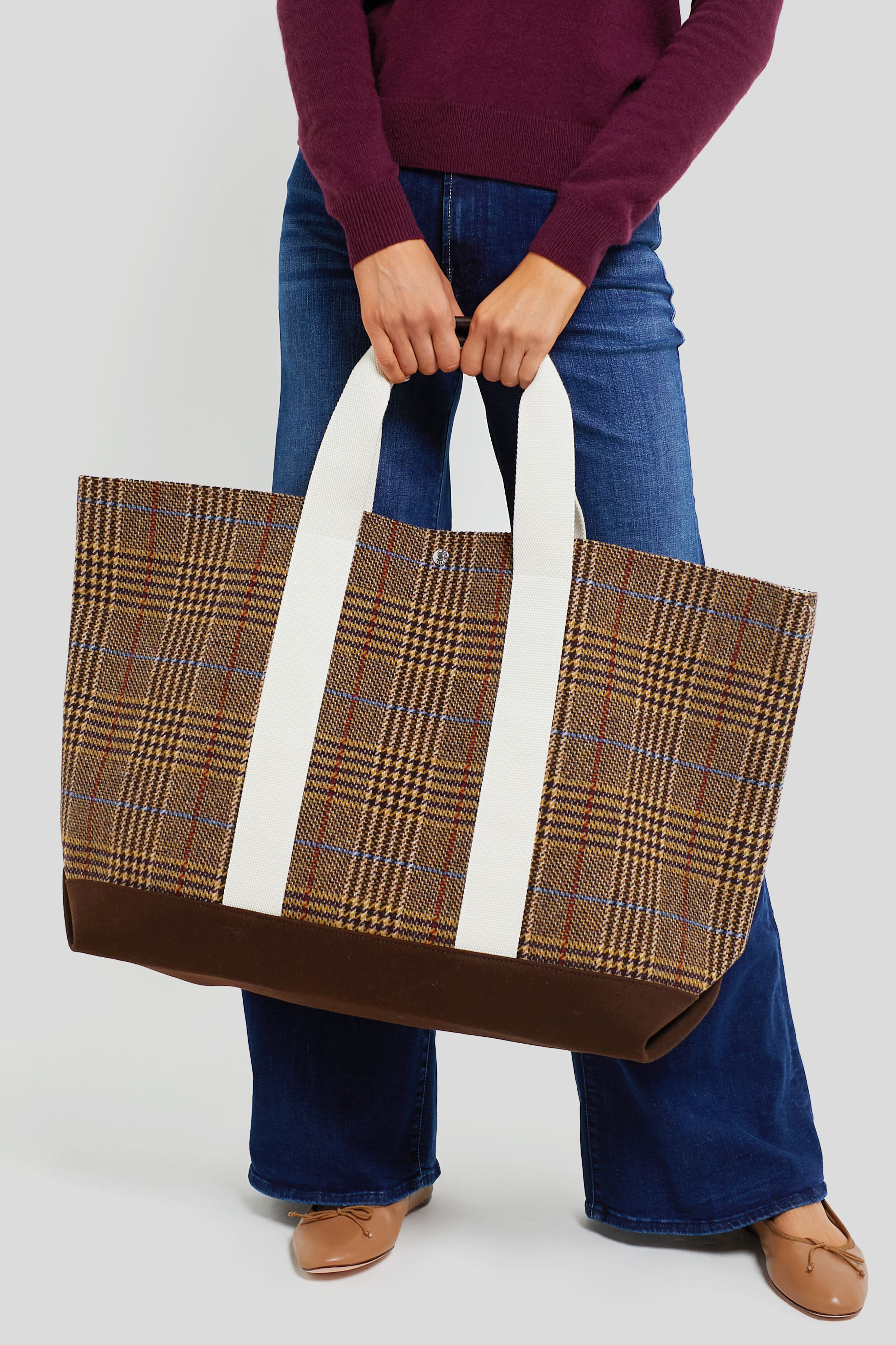 Bordeaux Plaid Tool XL Totes-Beilave